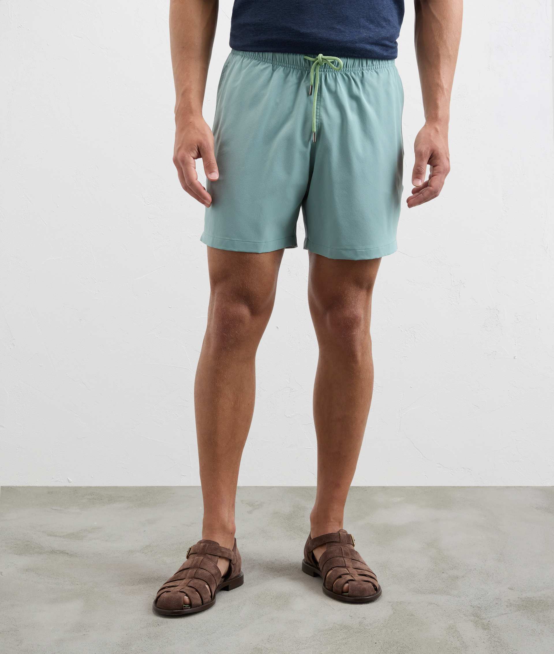 Swim Shorts In Stretch Nylon Light Green - Pal Zileri | Official Website