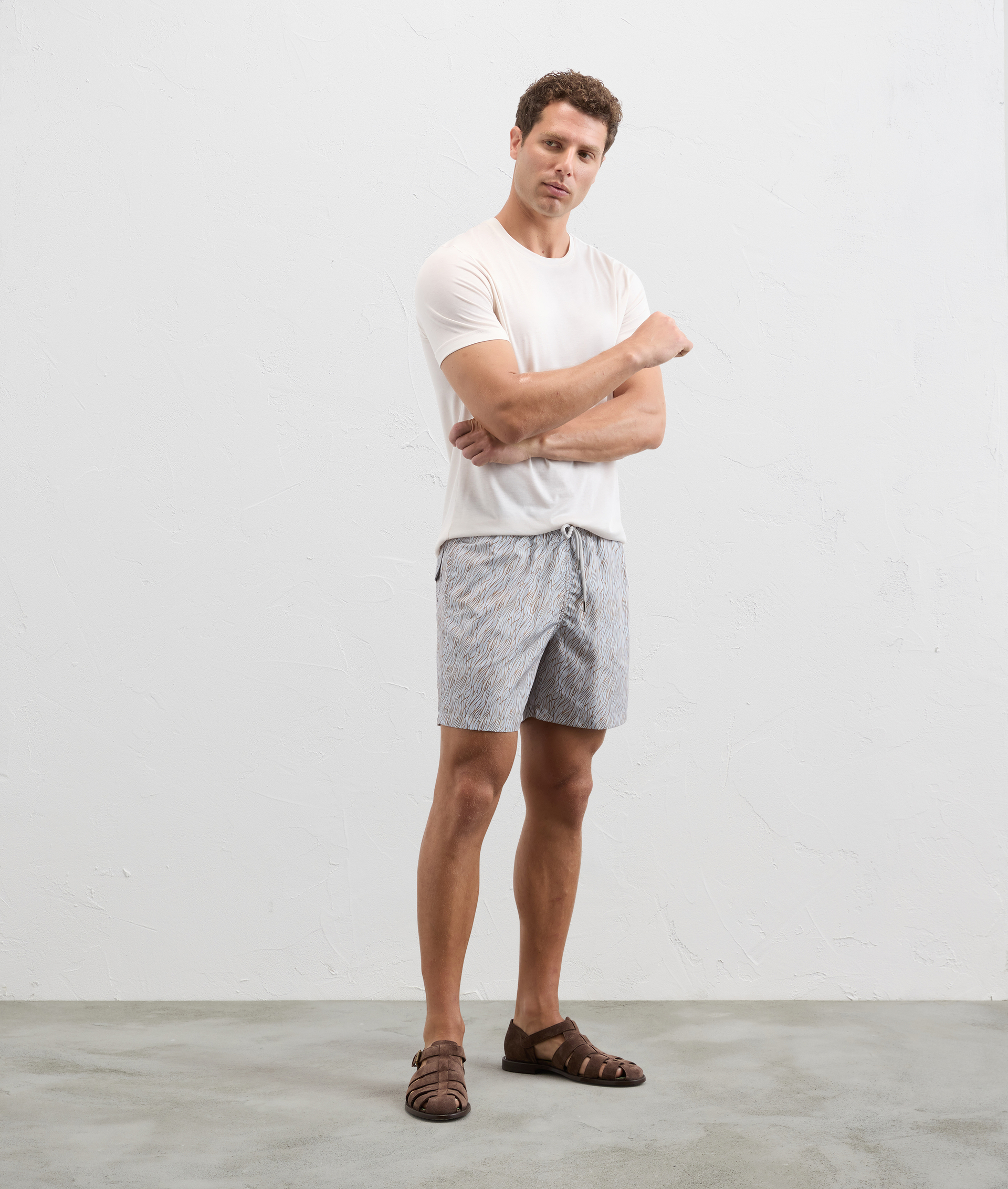 Swim Shorts In Nylon Light Blue - Trousers - Pal Zileri | Official Website