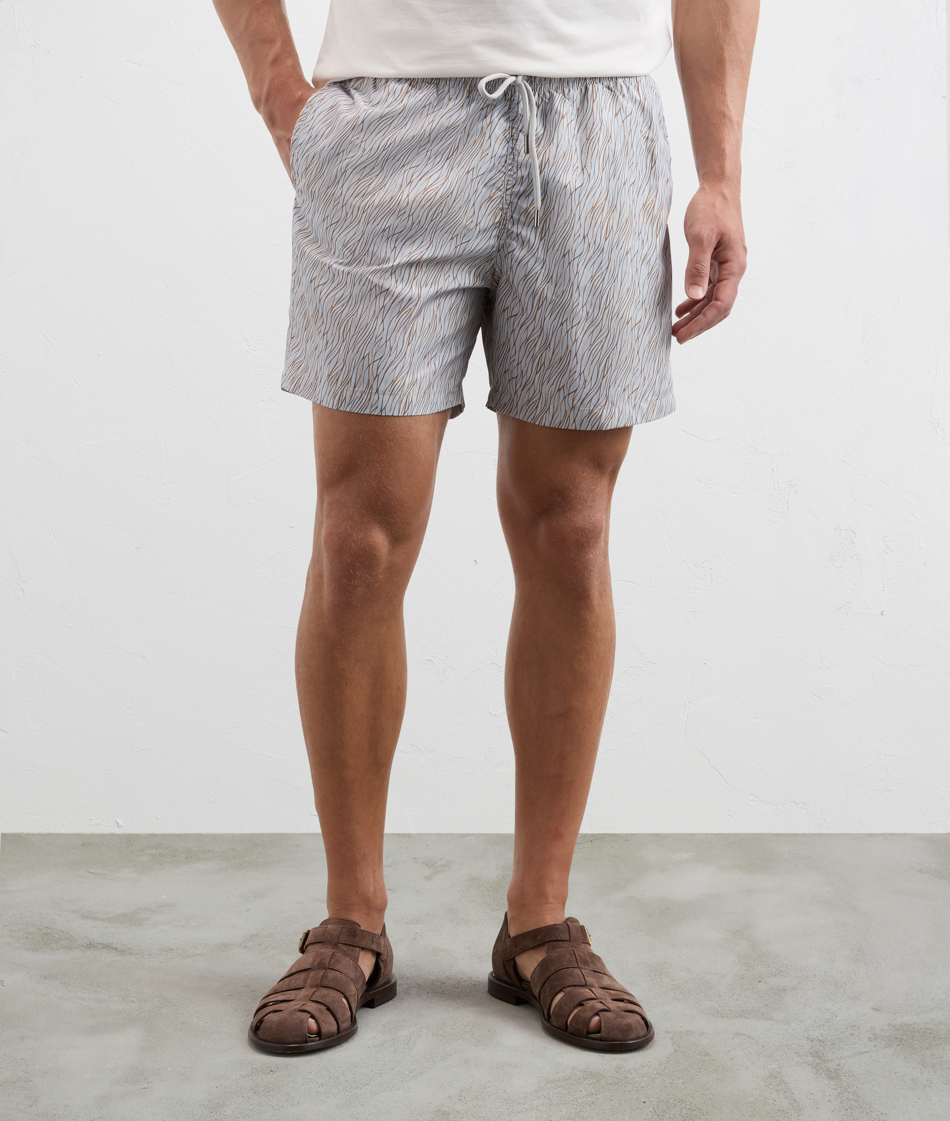 Swim Shorts In Nylon Light Blue - Pal Zileri | Official Website