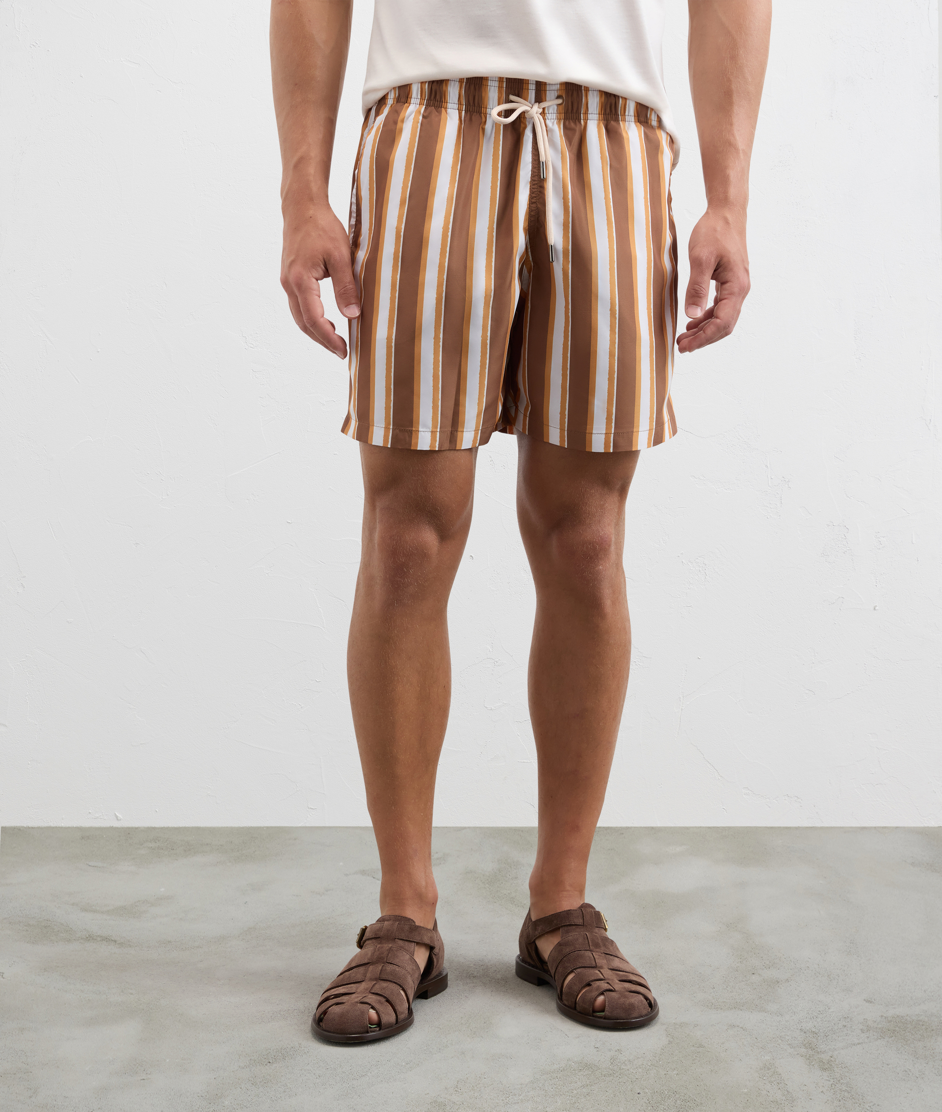Swim Shorts In Nylon Mustard - Pal Zileri | Official Website