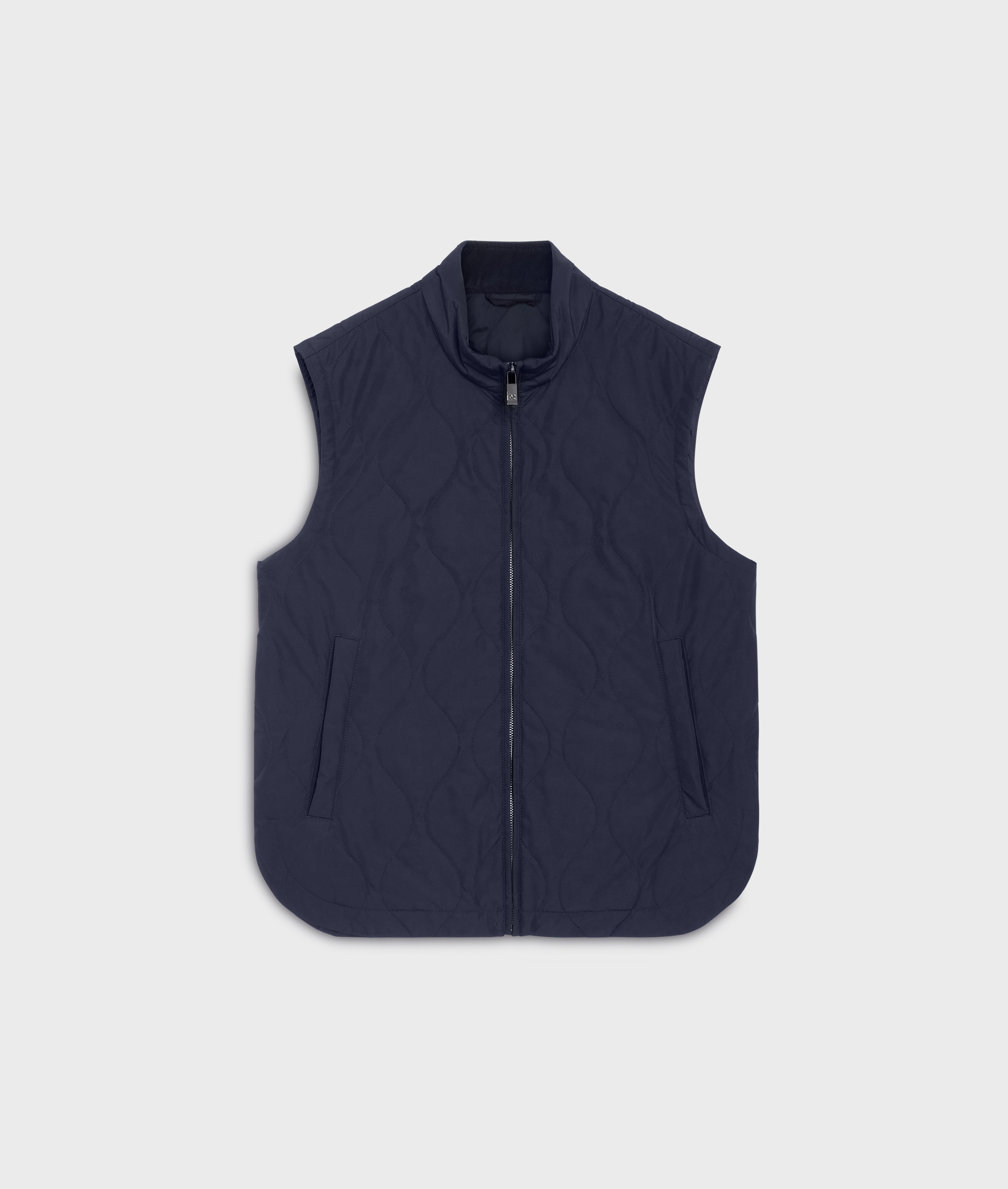 Gilet quilted in technical fabric navy blue - Outerwear - Pal Zileri | Official Website