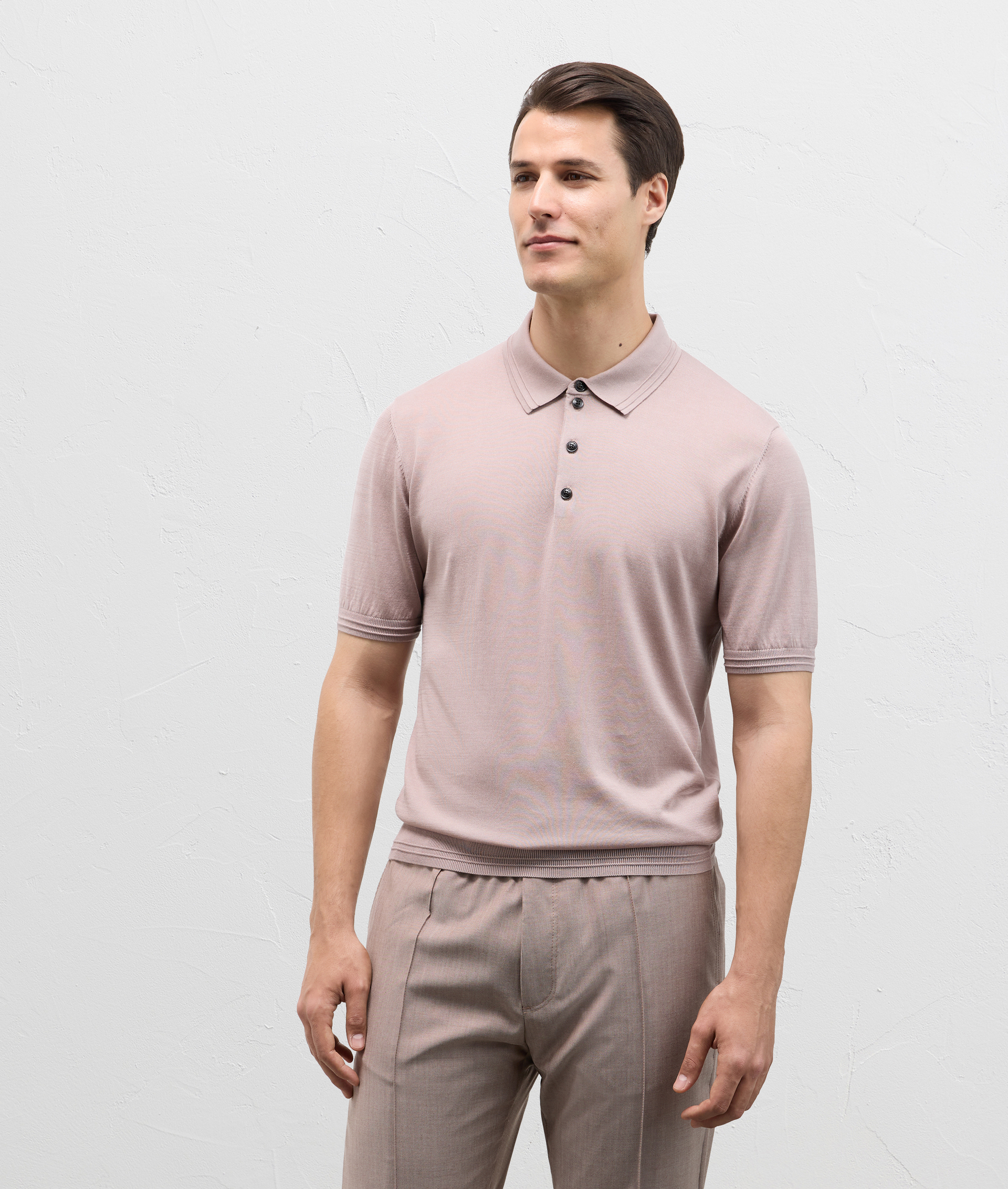 Effortless Polo In Cotton, Silk And Lyocell Pink | Pal Zileri
