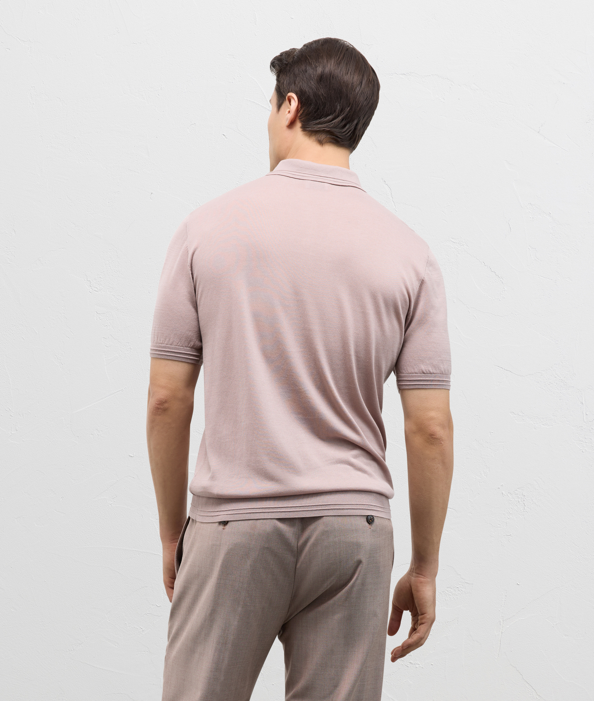 Effortless Polo In Cotton, Silk And Lyocell Pink | Pal Zileri