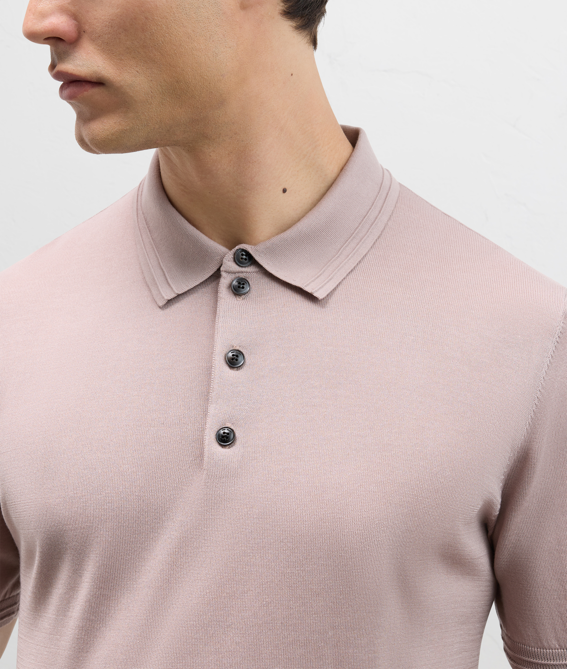 Effortless Polo In Cotton, Silk And Lyocell Pink | Pal Zileri