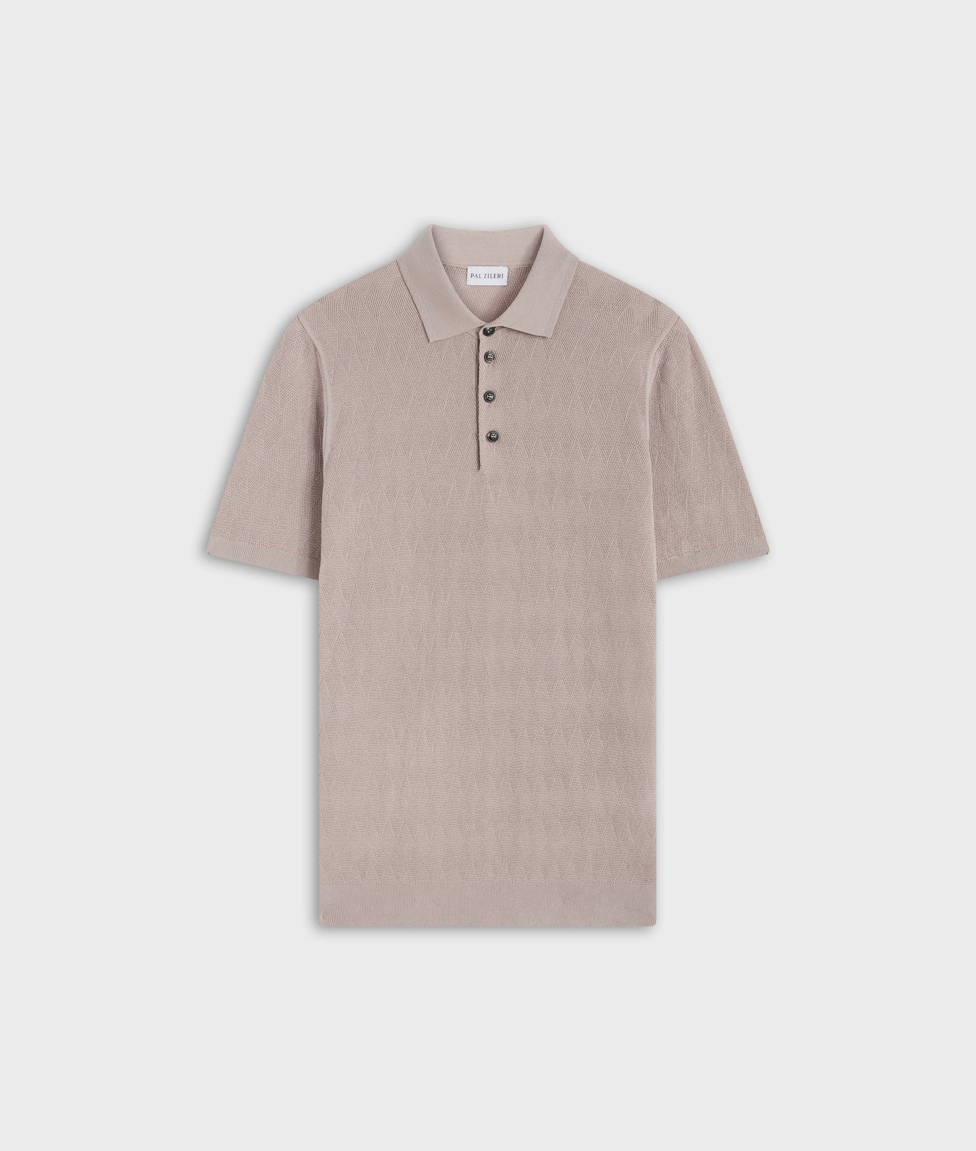 Knitted Polo In Pure Cotton Pink | Pal Zileri