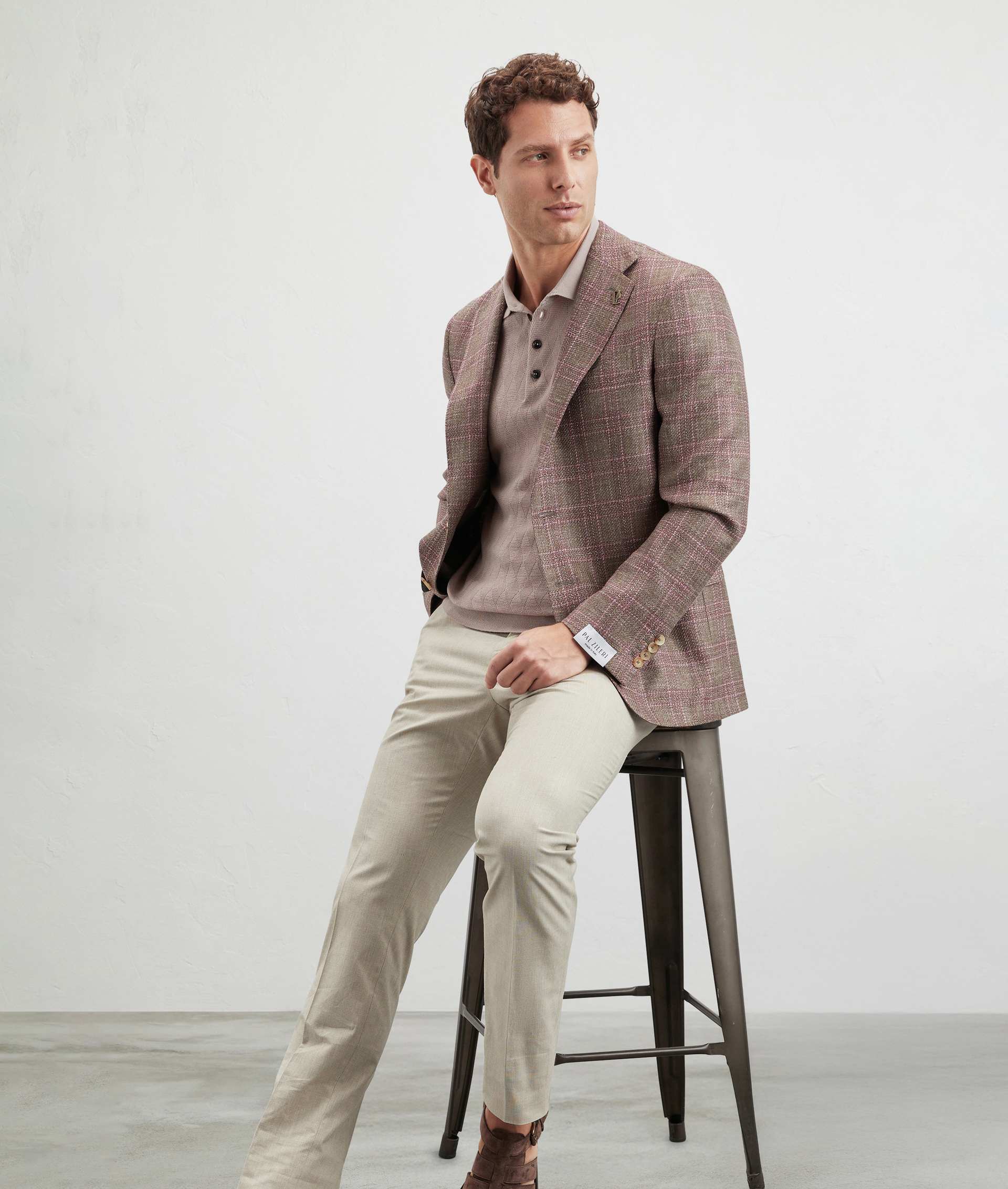Knitted Polo In Pure Cotton Pink | Pal Zileri