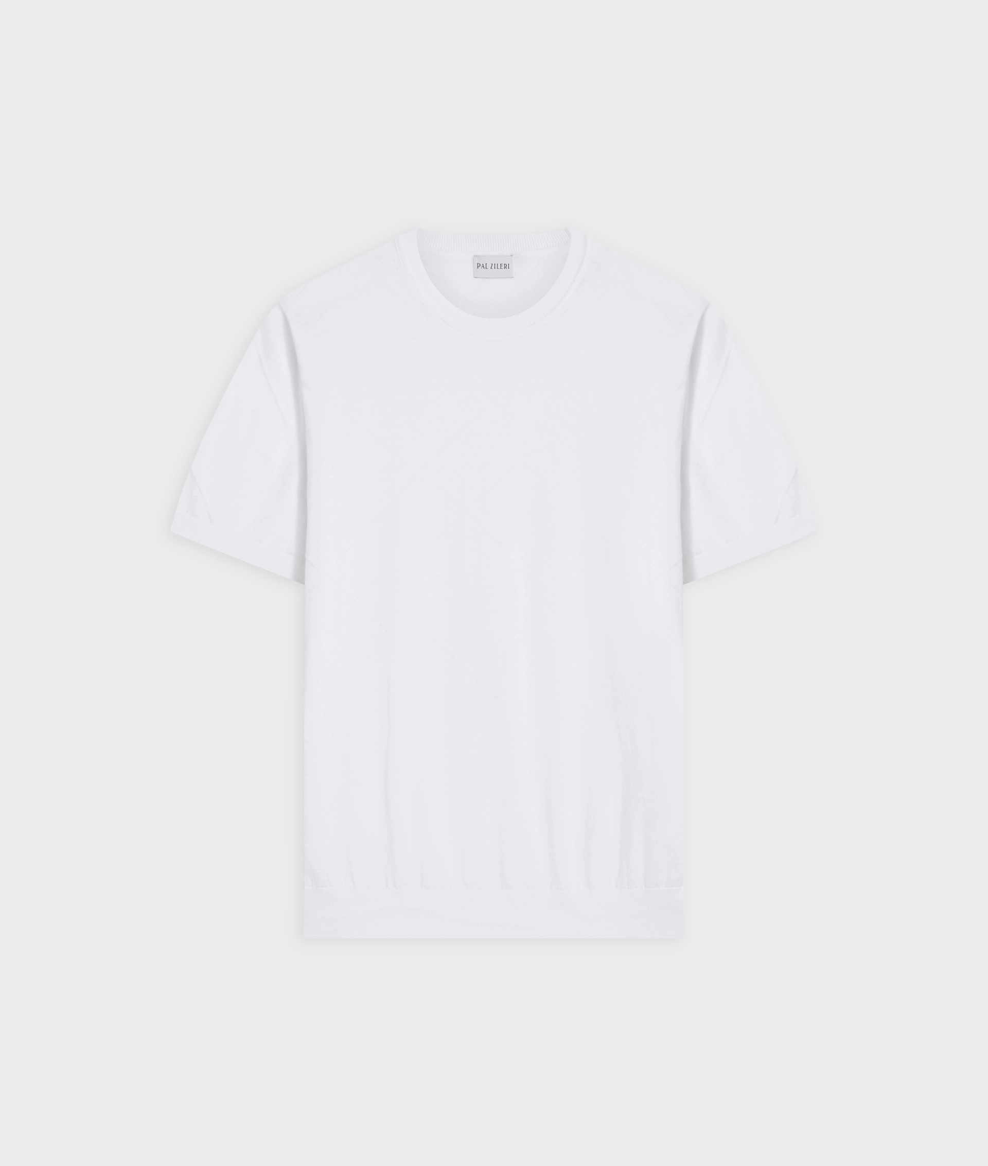 Crewneck Sweater In Pure Cotton Light Blue | Pal Zileri