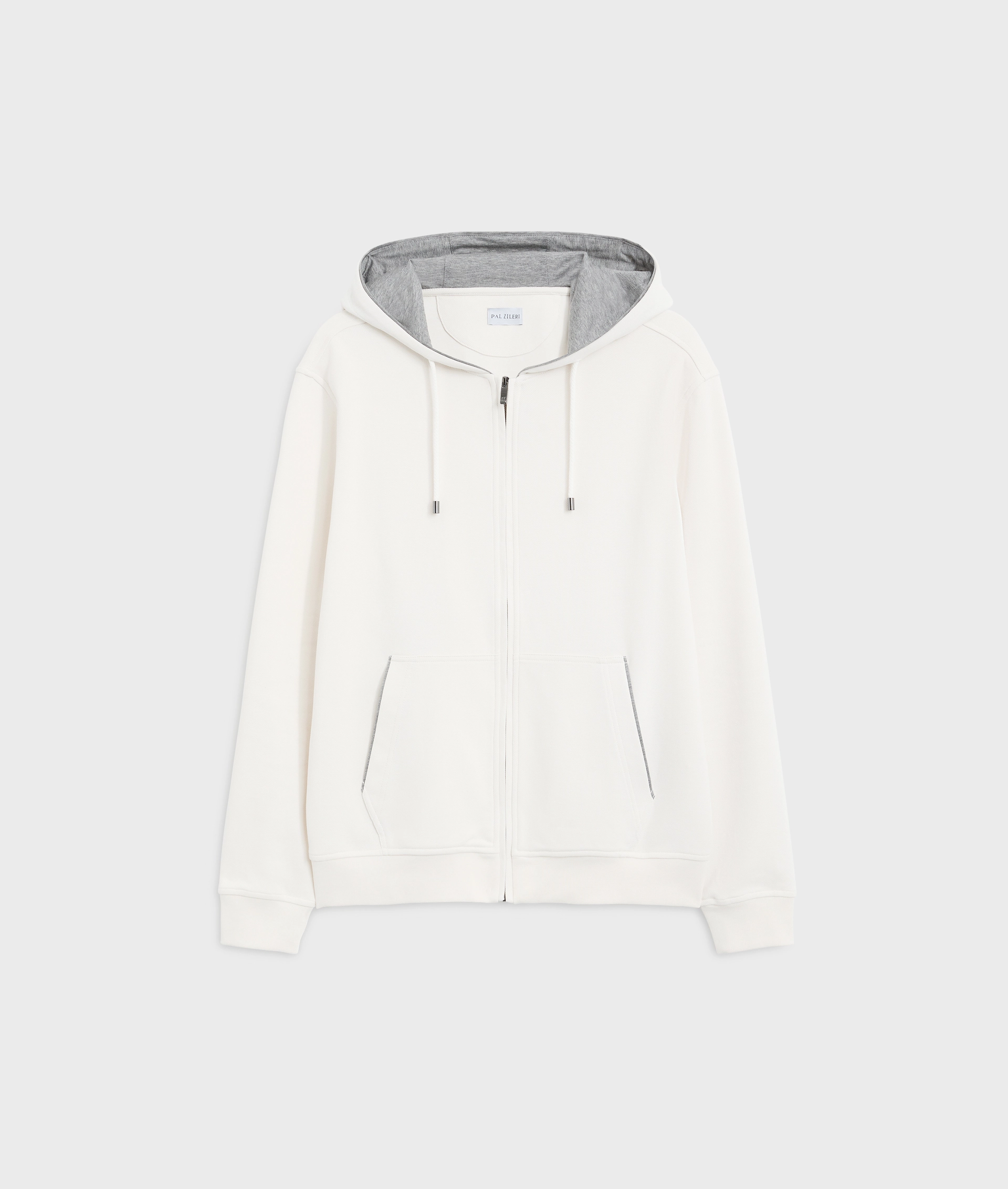 Sweatshirt In Cotton Piqué White | Pal Zileri