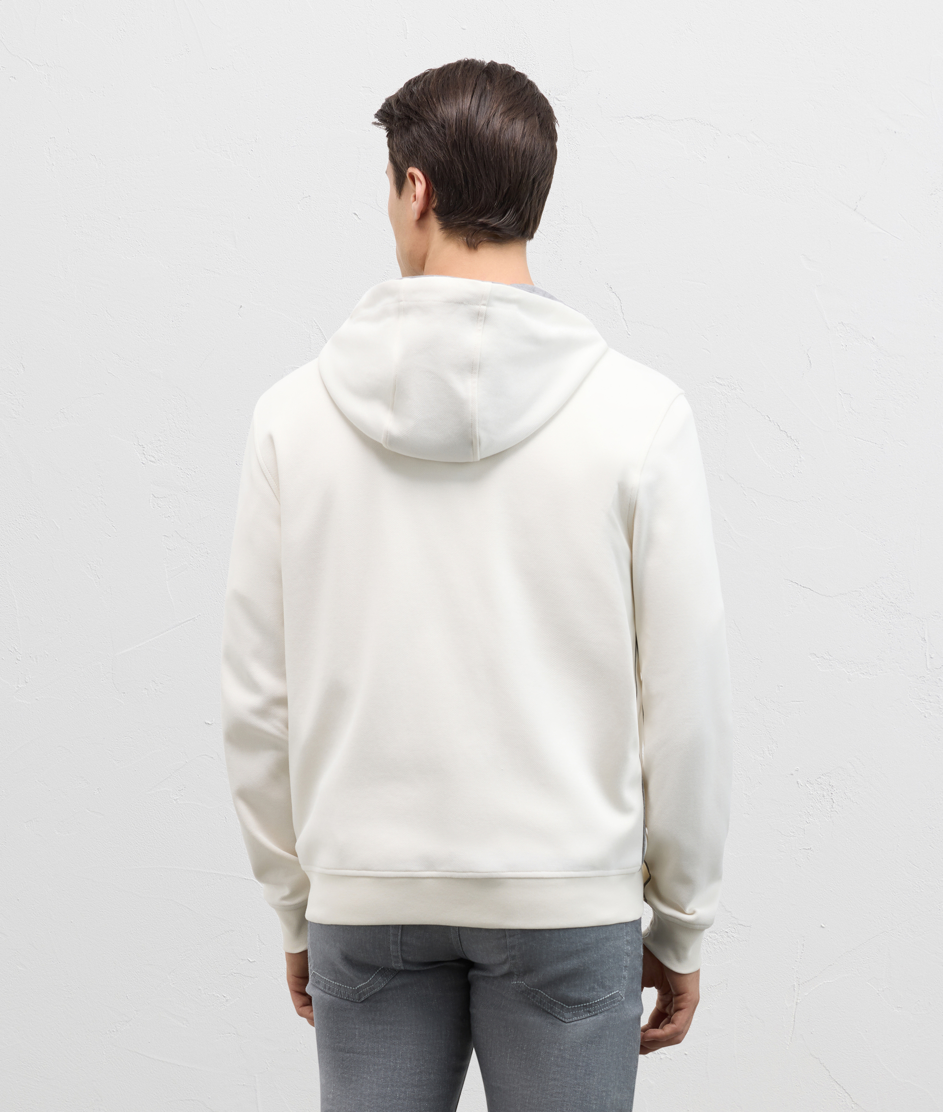 Sweatshirt In Cotton Piqué White | Pal Zileri
