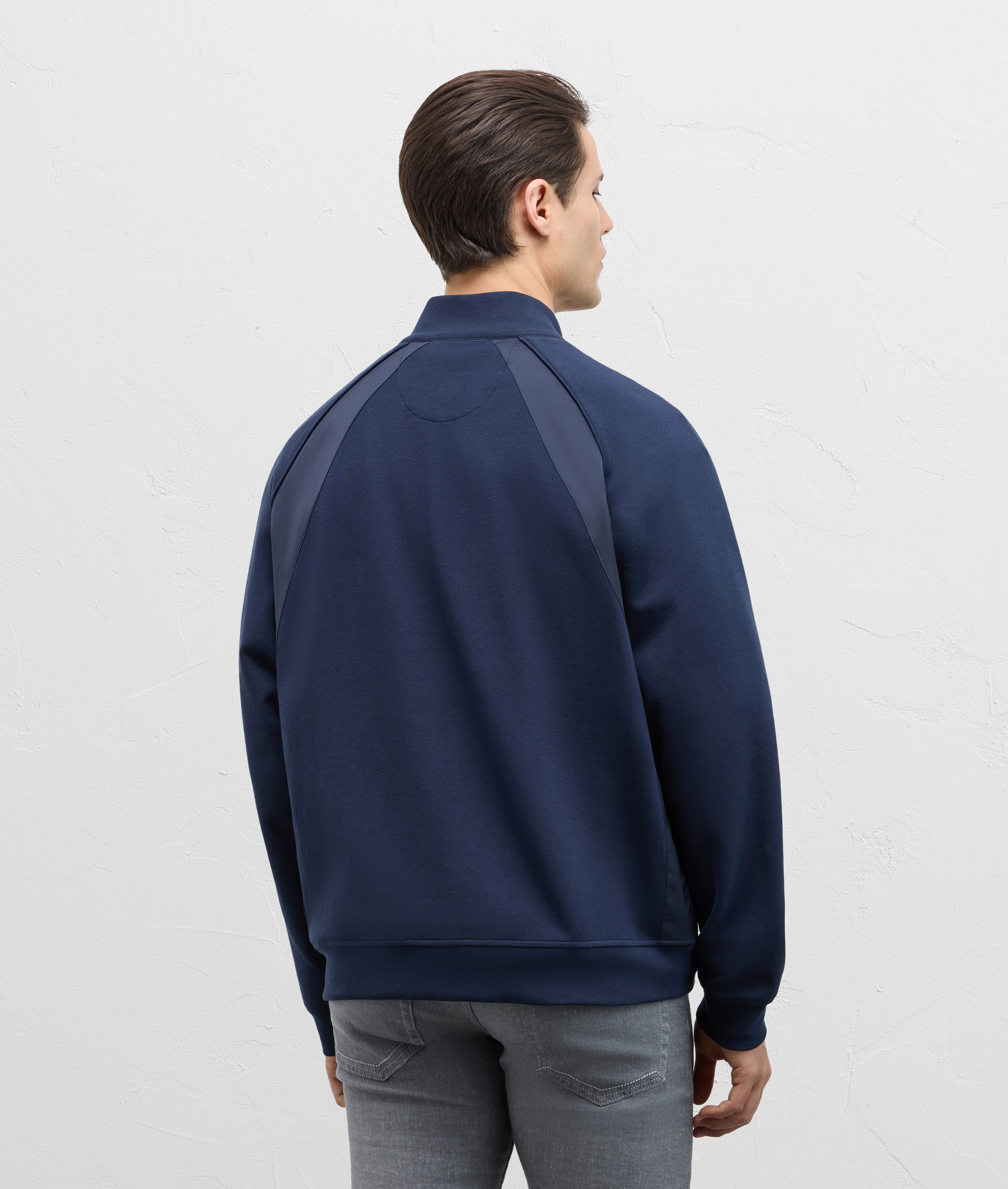 Sporty Sweatshirt In Cotton And Nylon Blue Navy | Pal Zileri