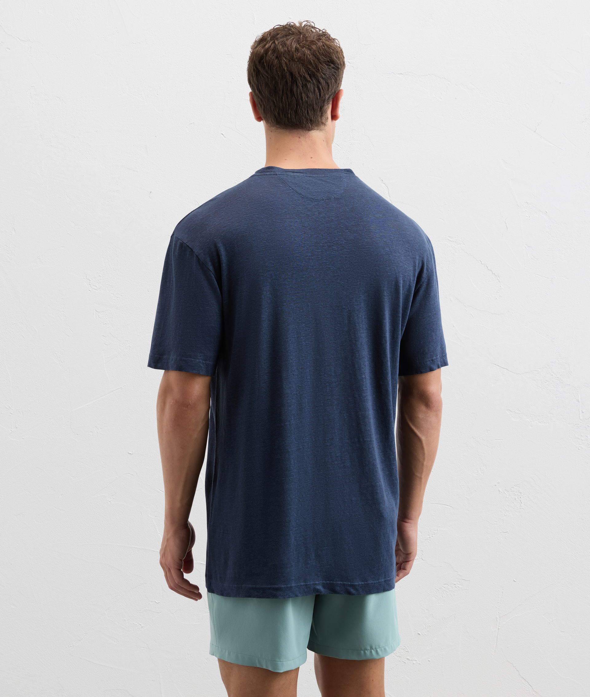 Tshirt In Linen Jersey Blue Navy - Pal Zileri | Official Website