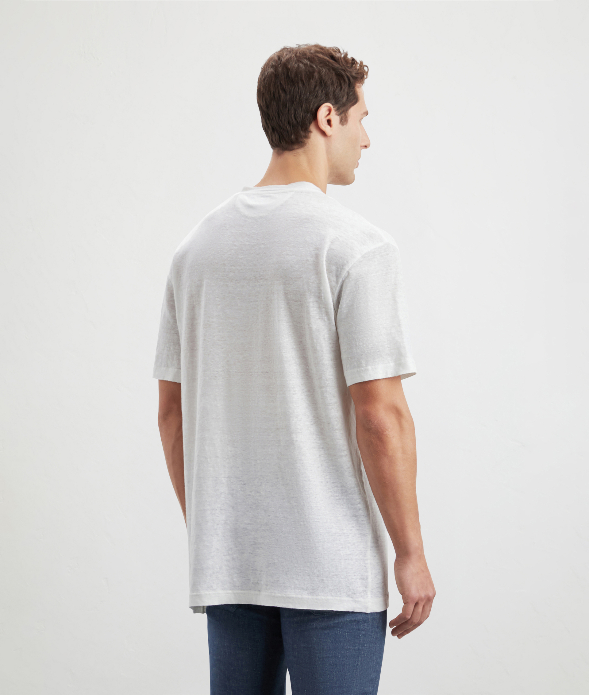 Tshirt In Linen Jersey White | Pal Zileri