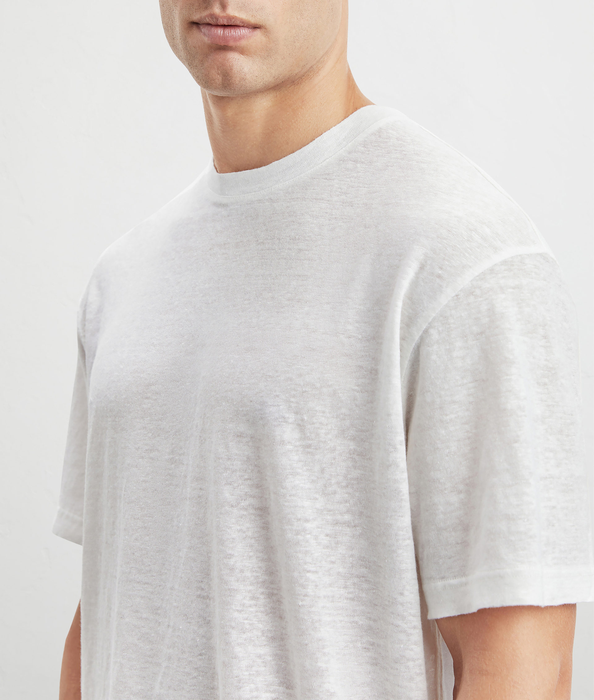 Tshirt In Linen Jersey White | Pal Zileri