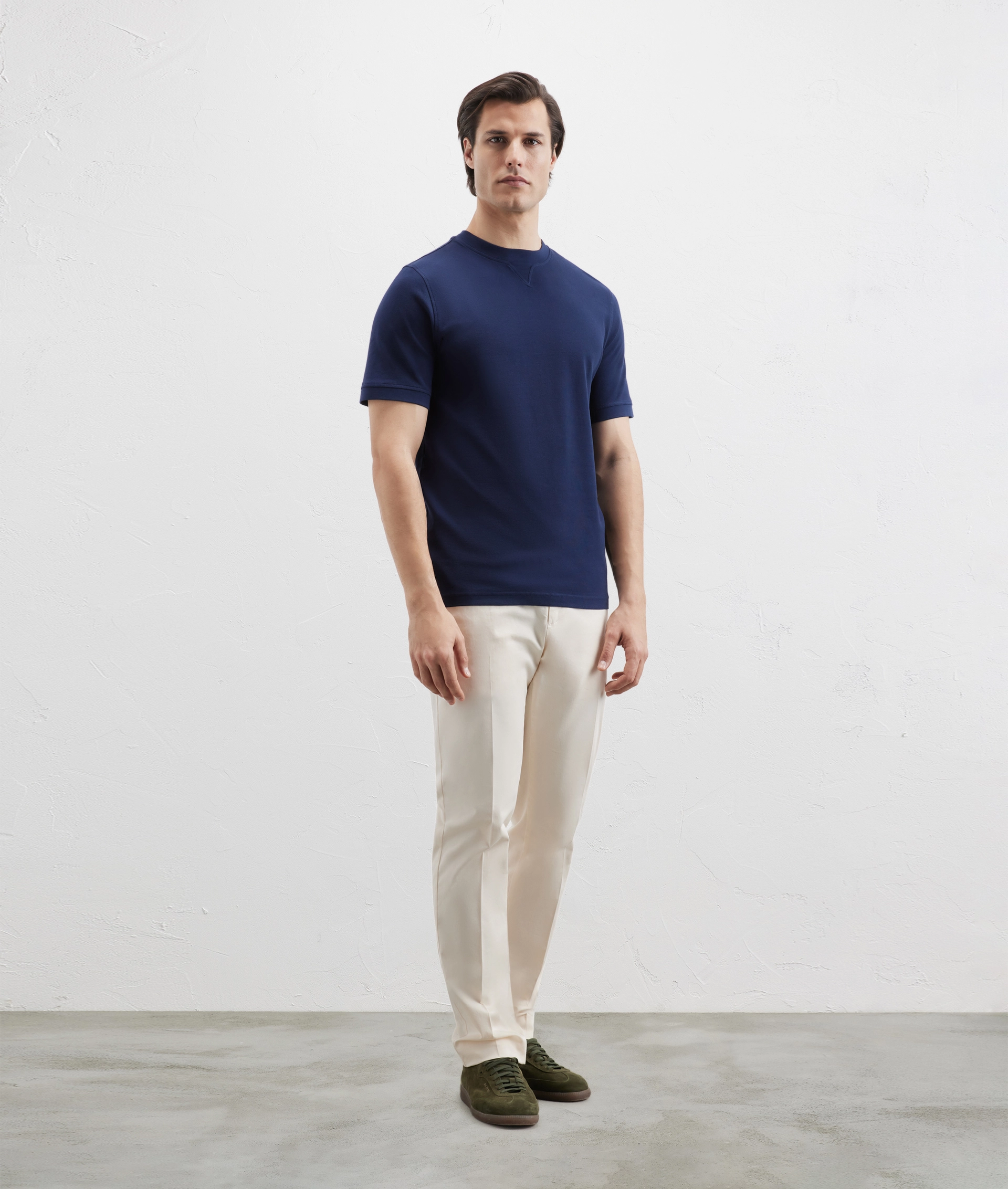 Tshirt Active In Puro Cotone Blu Navy | Pal Zileri
