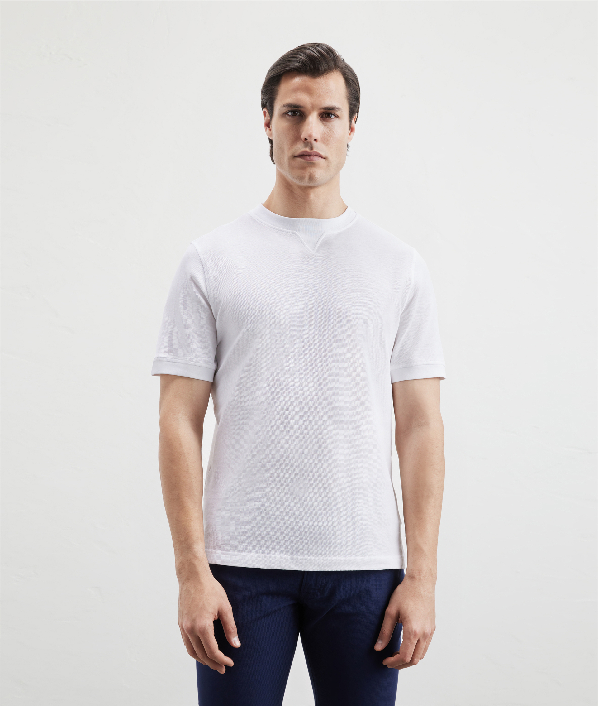 Active Tshirt In Pure Cotton White | Pal Zileri