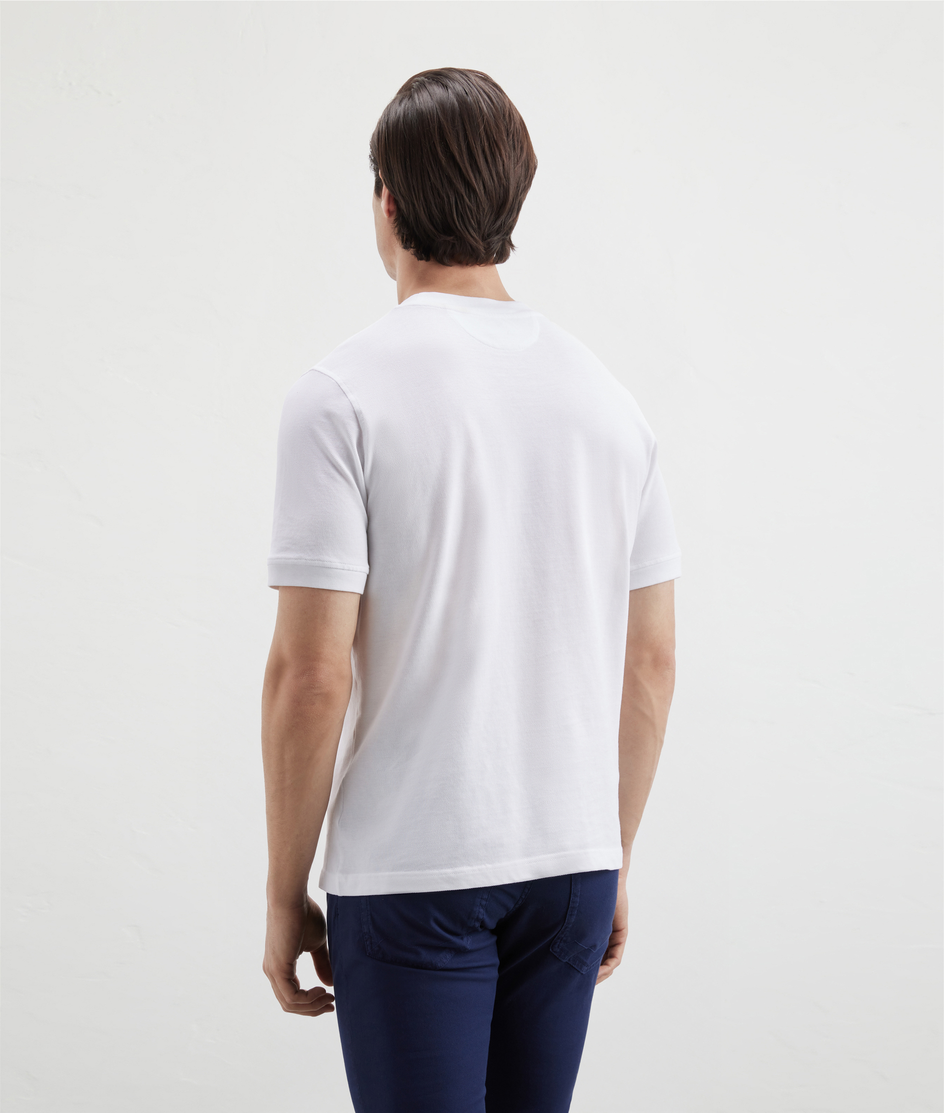 Active Tshirt In Pure Cotton White | Pal Zileri