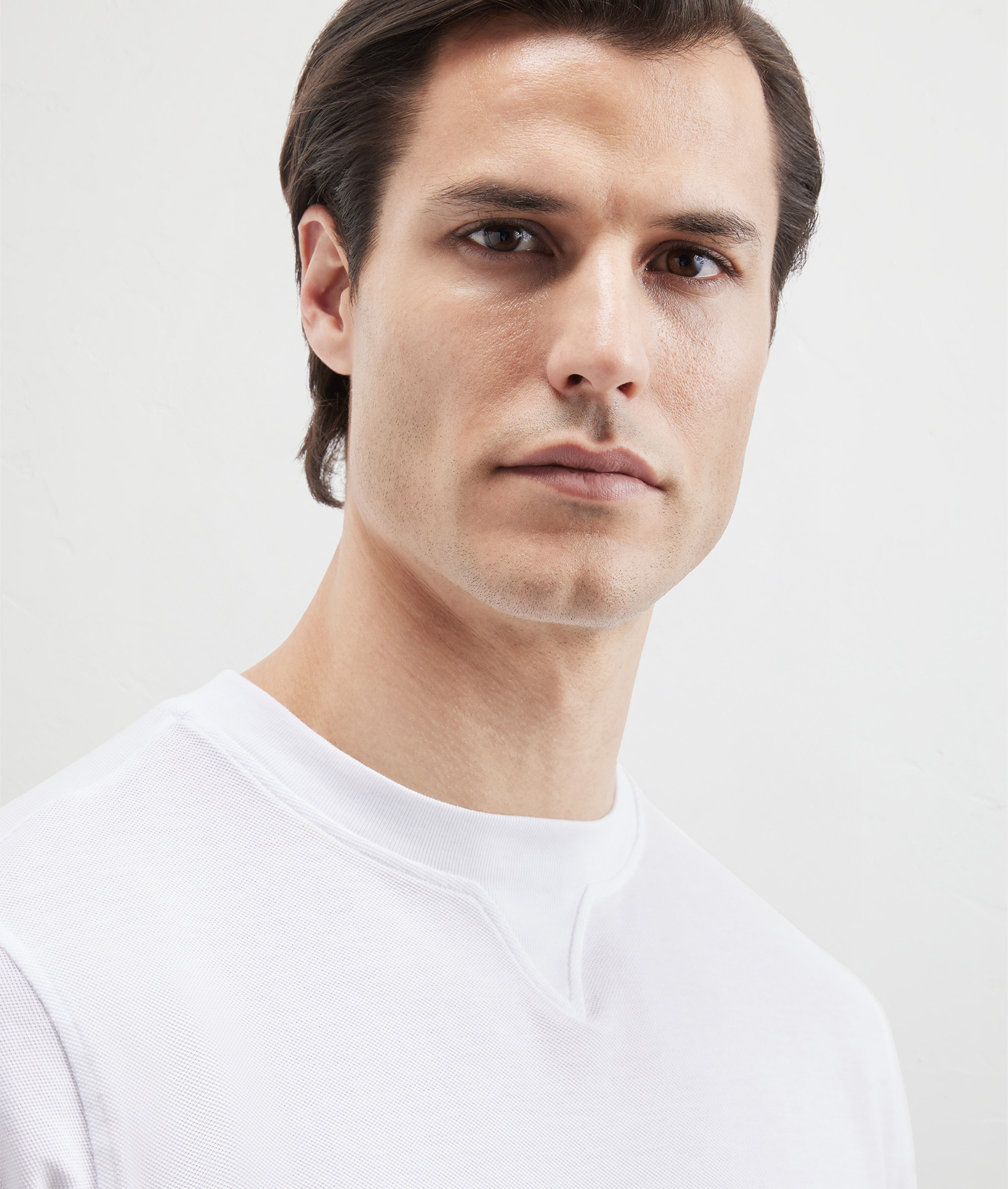 Active Tshirt In Pure Cotton White | Pal Zileri