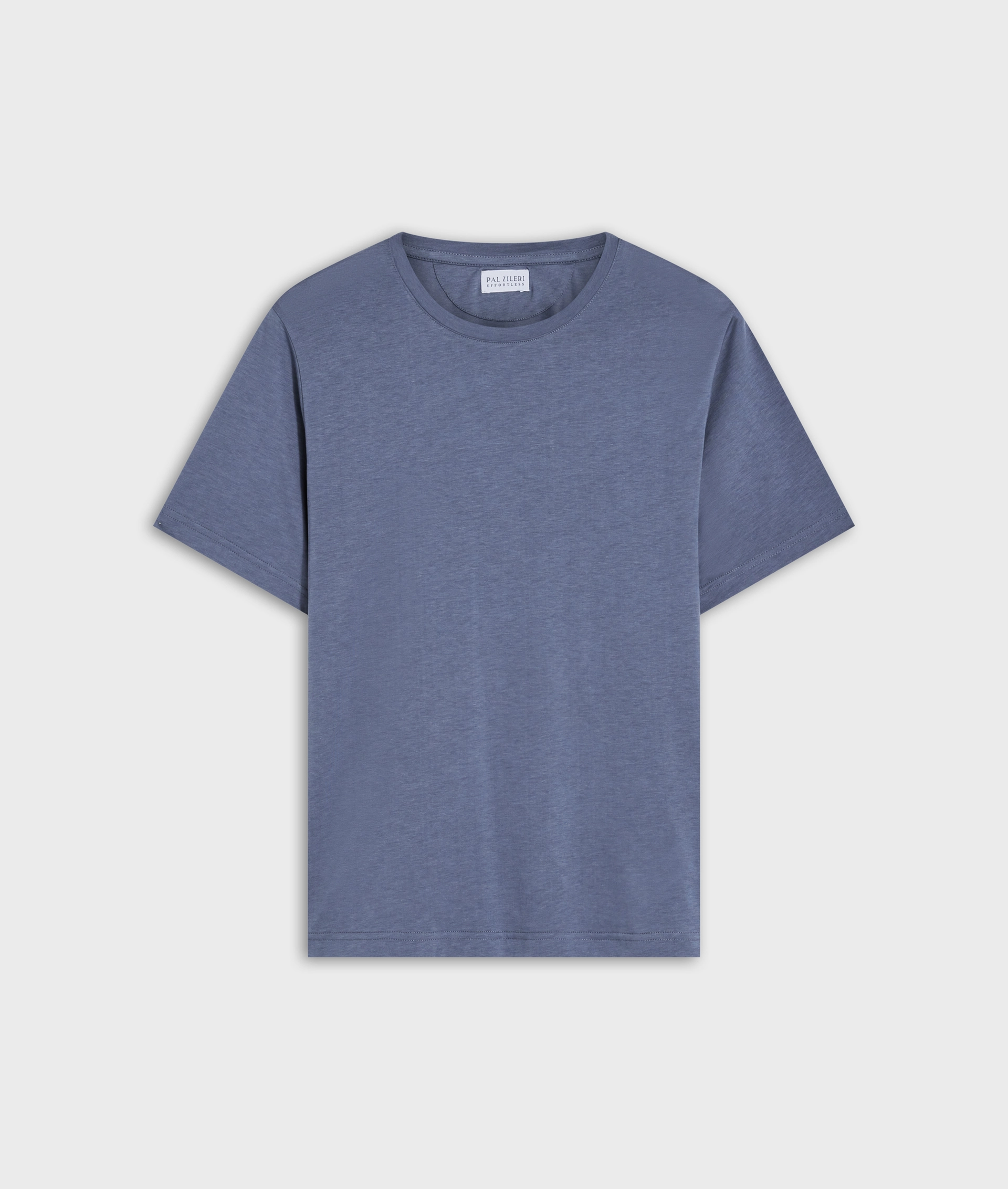 Effortless Tshirt In Cotton And Lyocell Light Blue | Pal Zileri