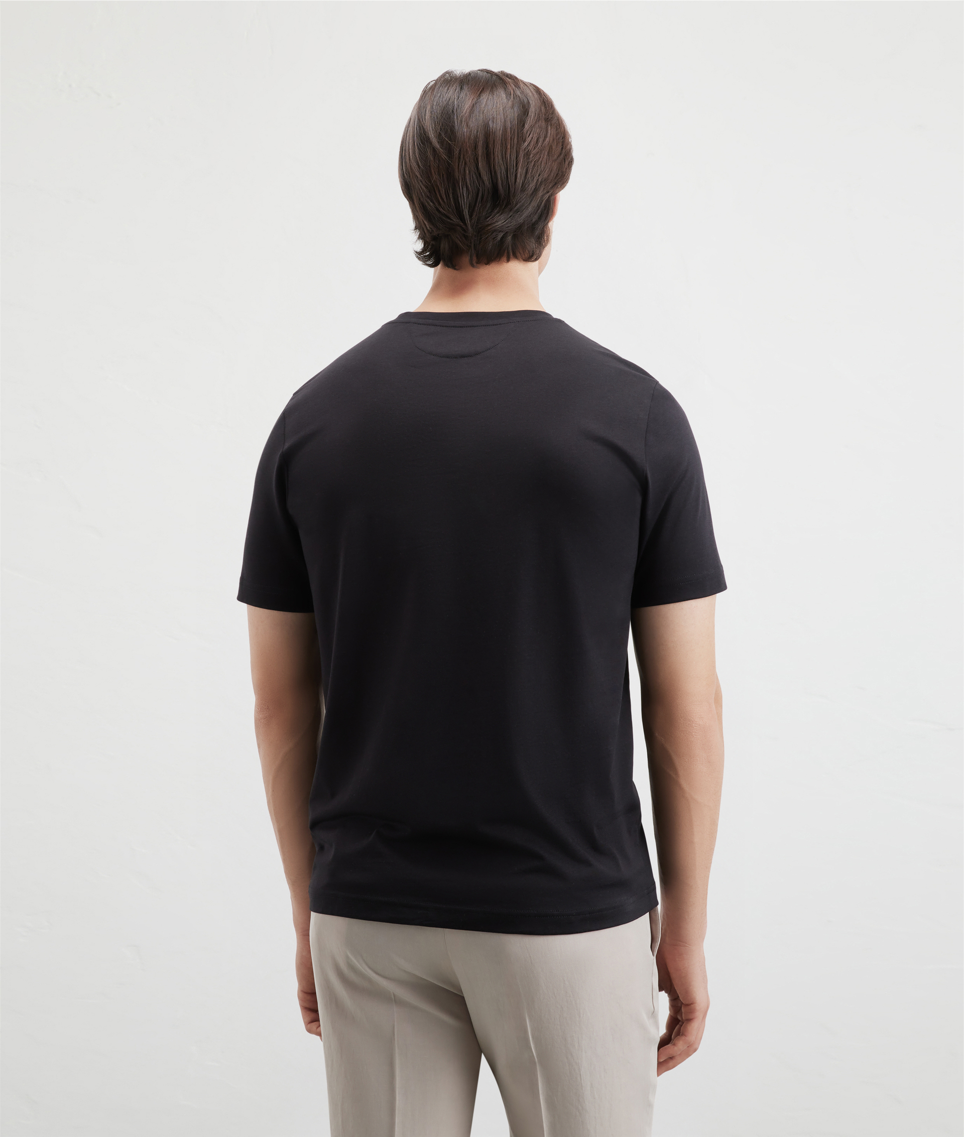 Effortless Tshirt In Cotton And Lyocell Black | Pal Zileri