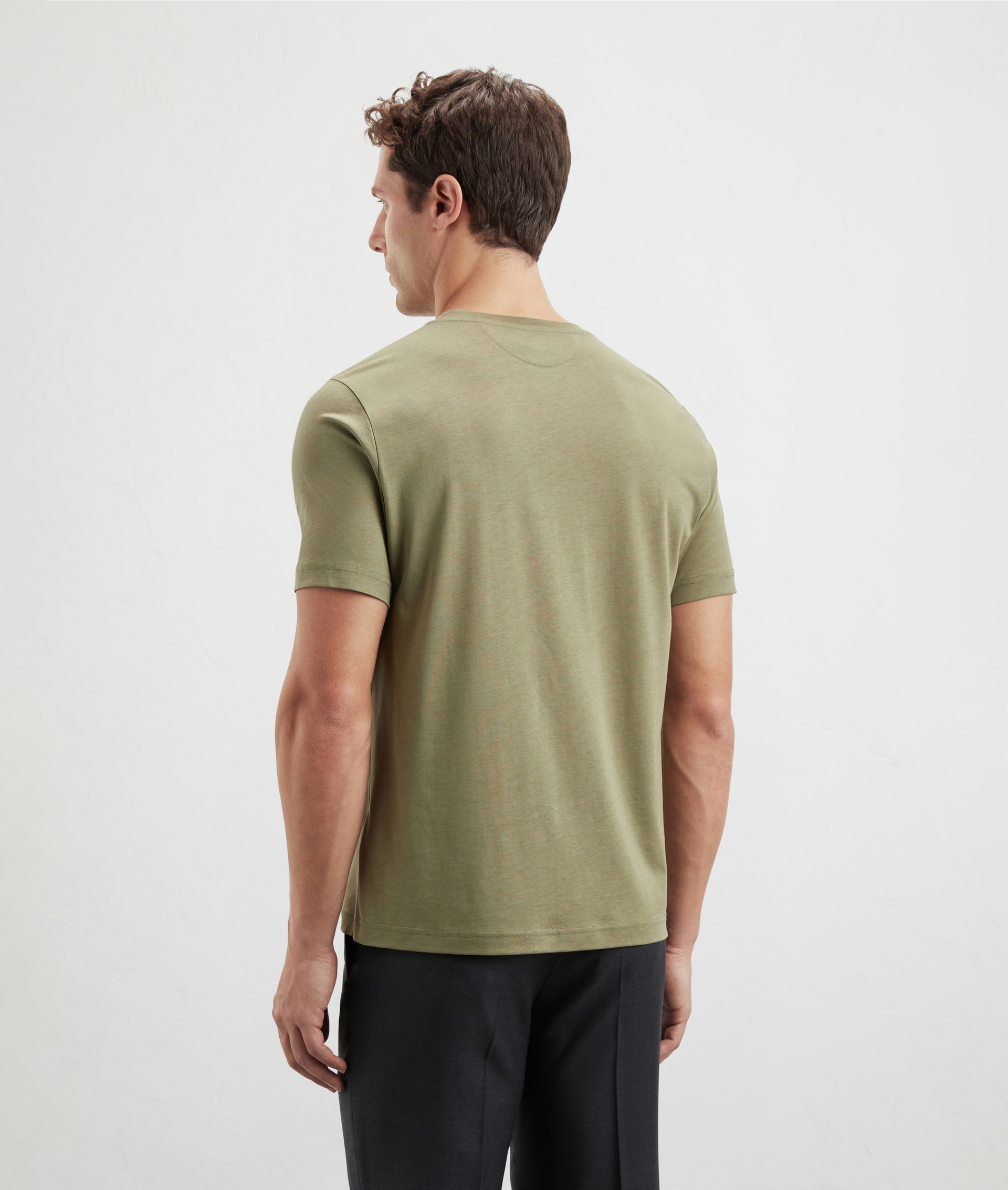 Effortless Tshirt In Cotton And Lyocell Light Green | Pal Zileri