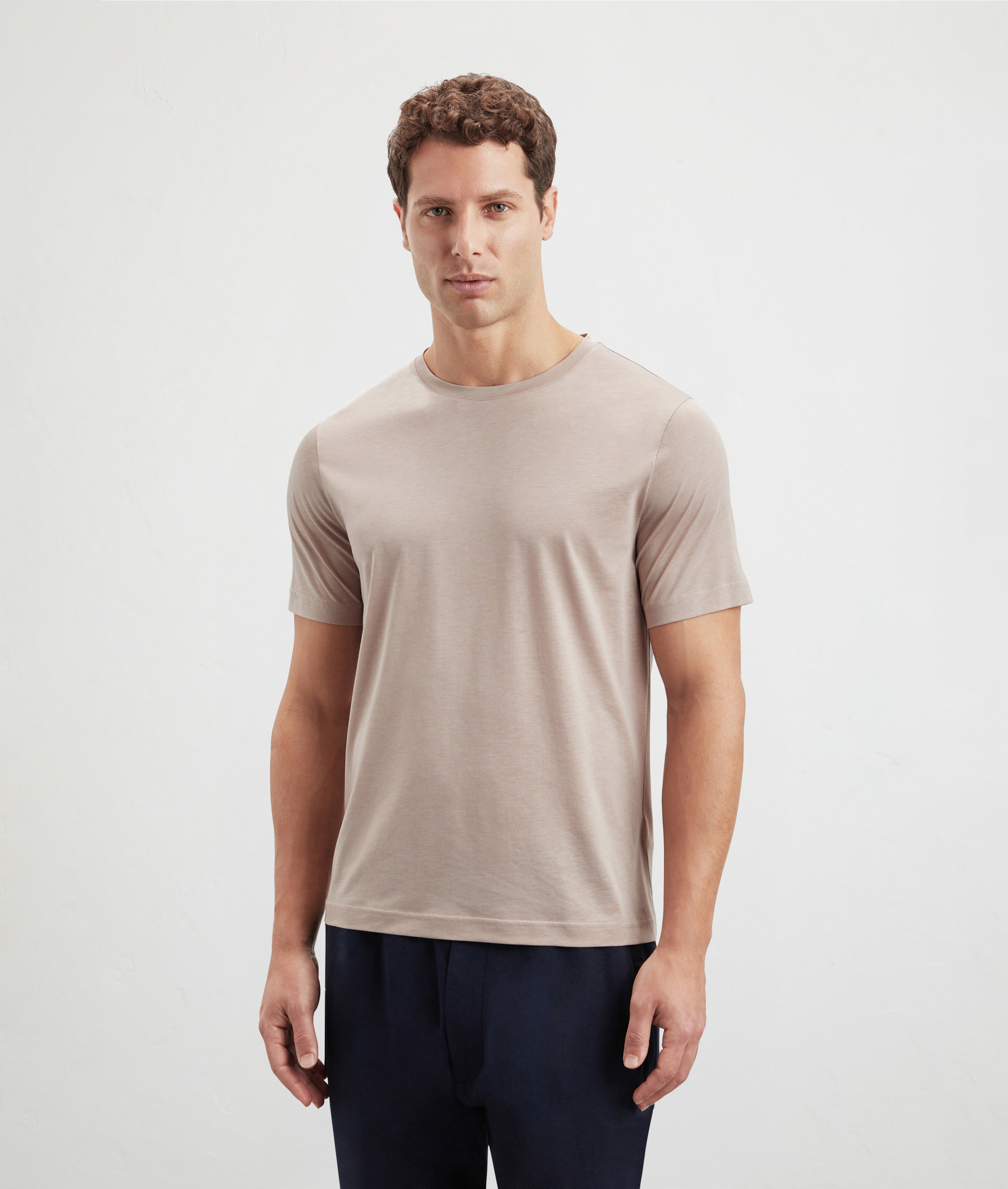 Effortless Tshirt In Cotton And Lyocell Pink | Pal Zileri