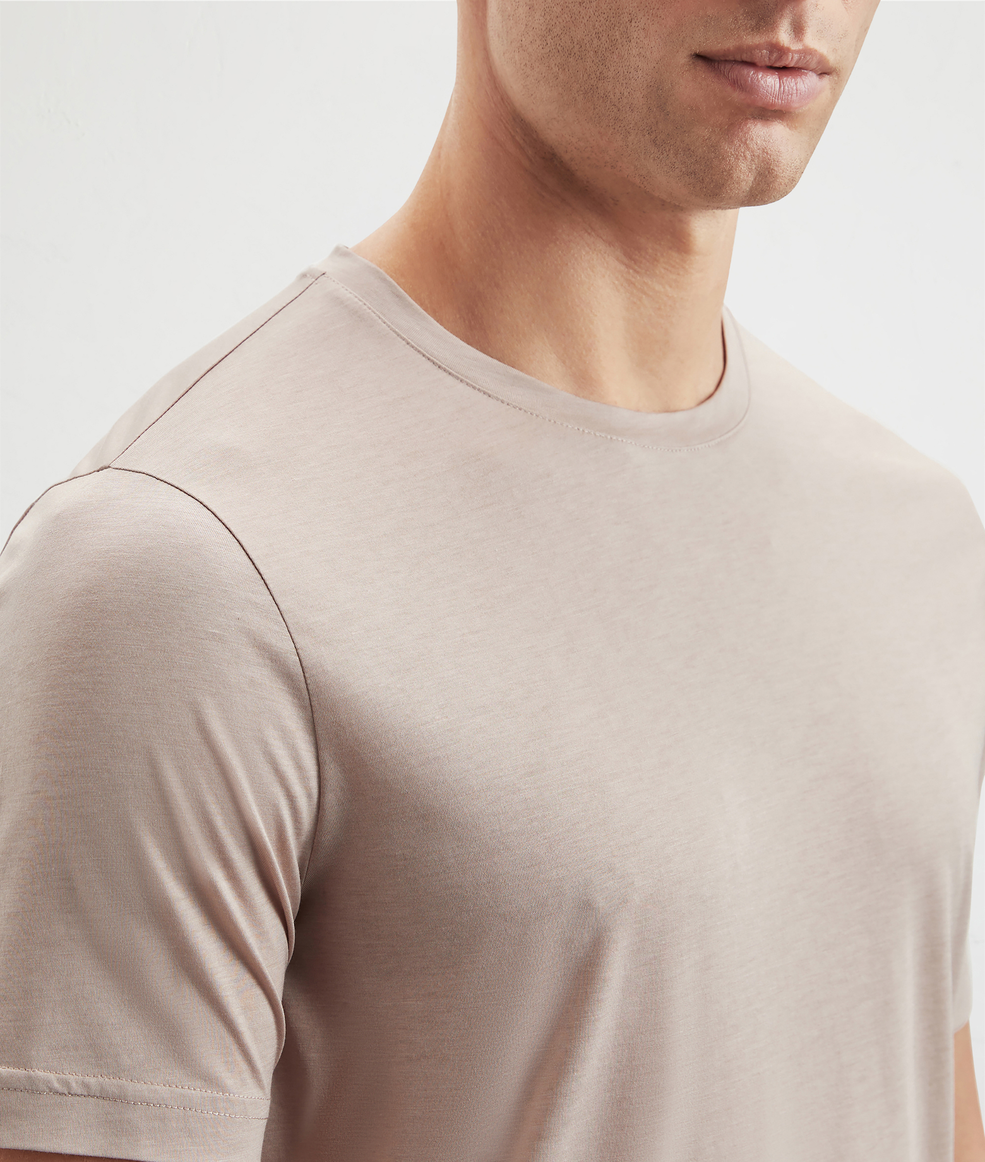 Effortless Tshirt In Cotton And Lyocell Pink | Pal Zileri