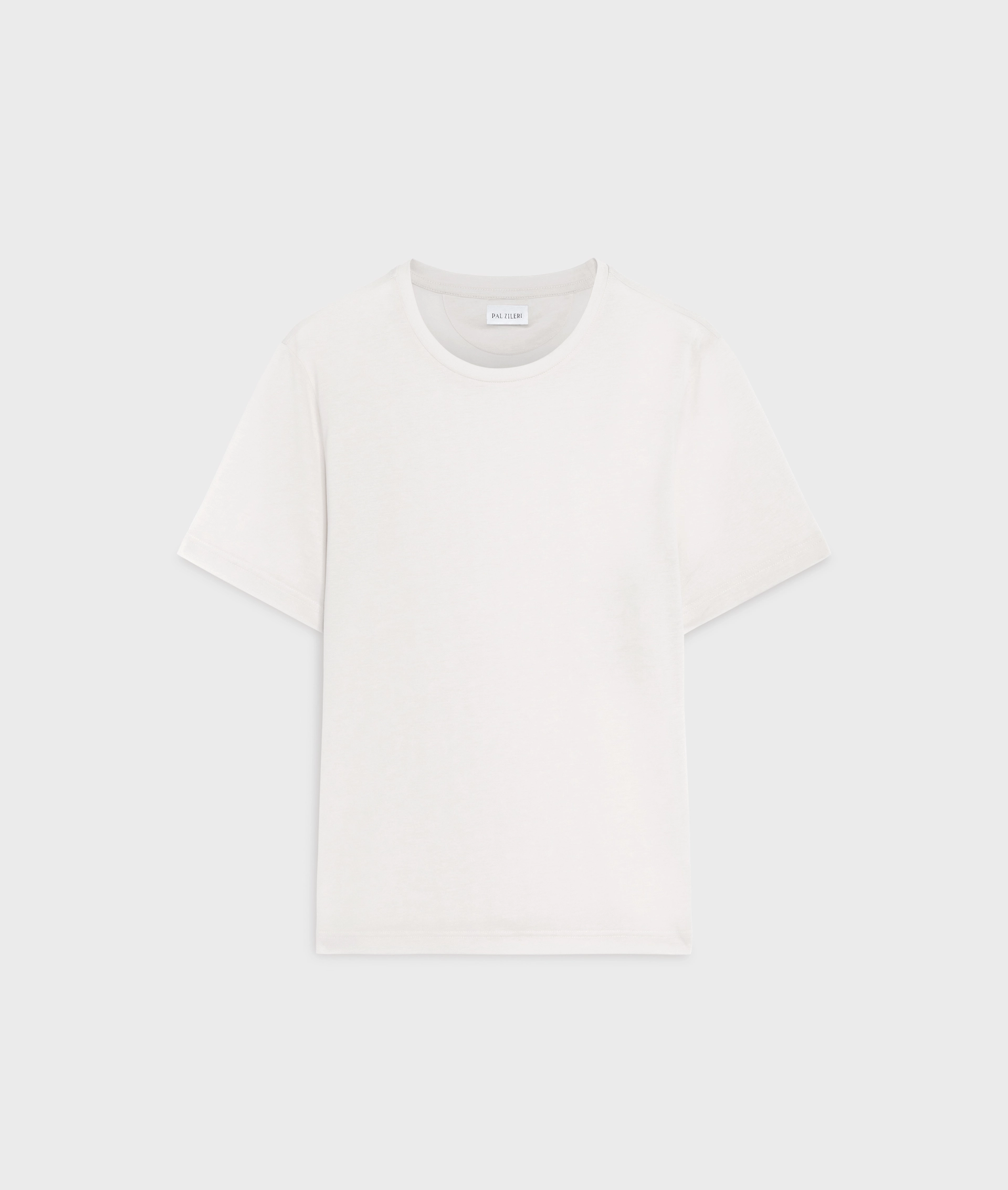 Effortless Tshirt In Cotton And Lyocell White - T-Shirts and Polo - Pal Zileri | Official Website
