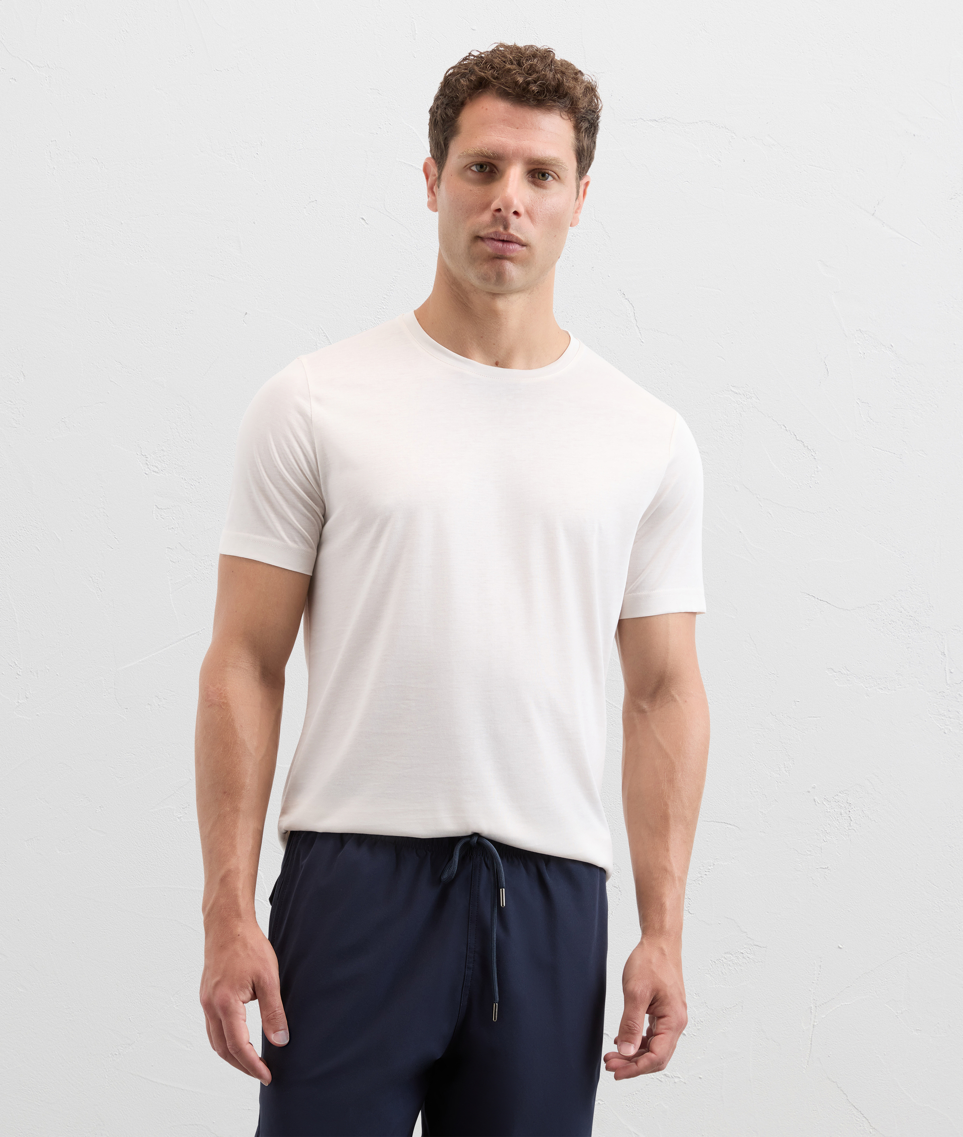 Effortless Tshirt In Cotton And Lyocell White - Pal Zileri | Official Website