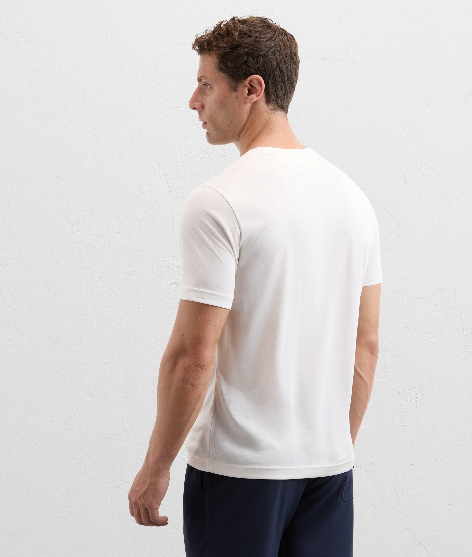 Effortless Tshirt In Cotton And Lyocell White - Pal Zileri | Official Website