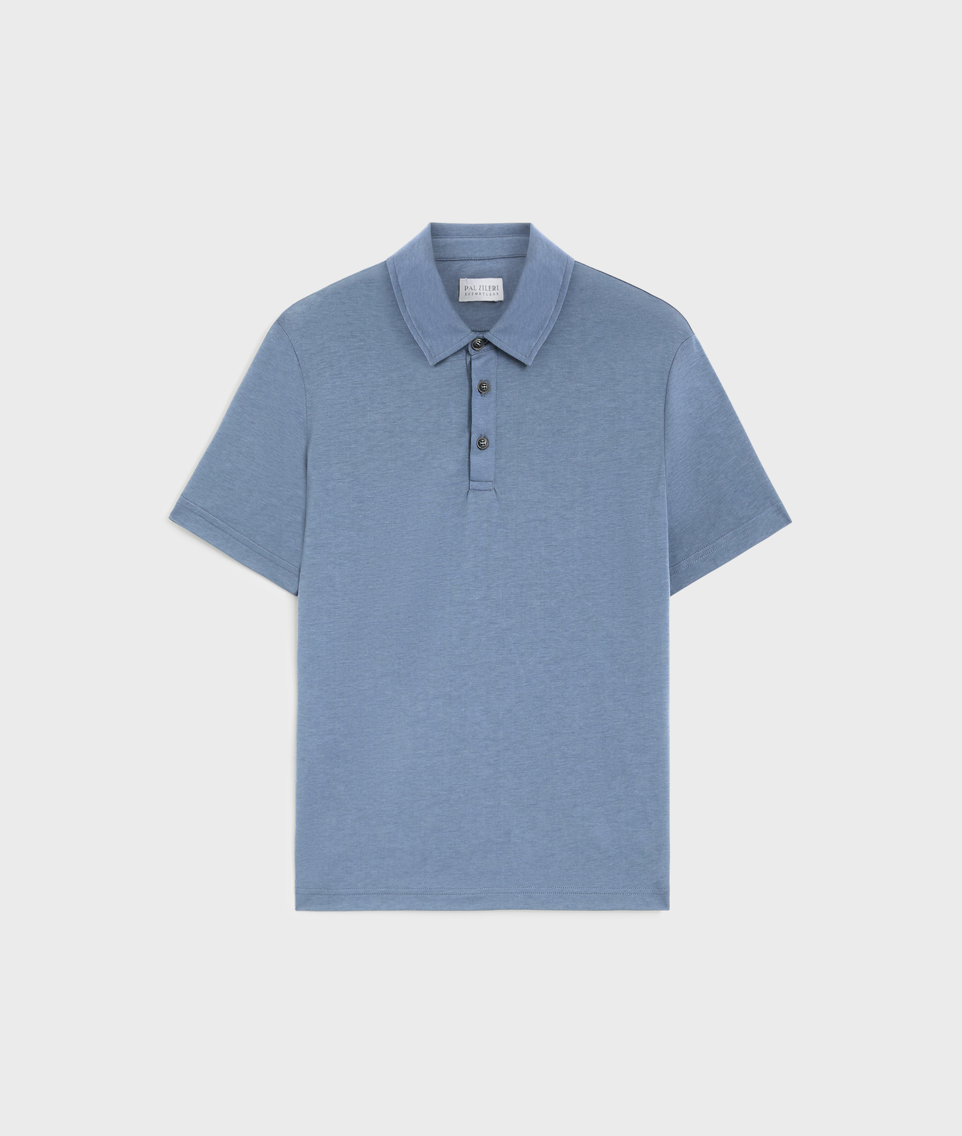 Polo shirt in cotton and lyocell jersey light blue | Pal Zileri