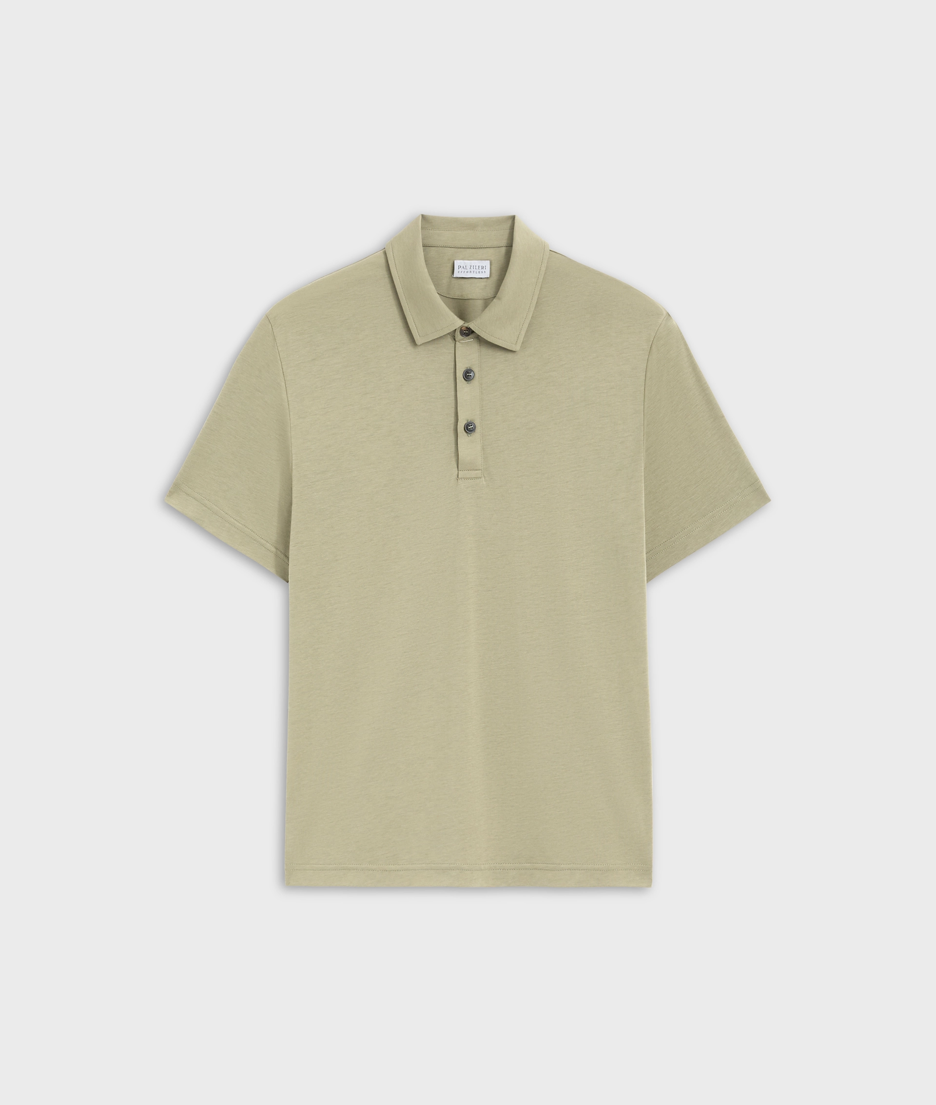 Polo shirt in cotton and lyocell jersey light green | Pal Zileri