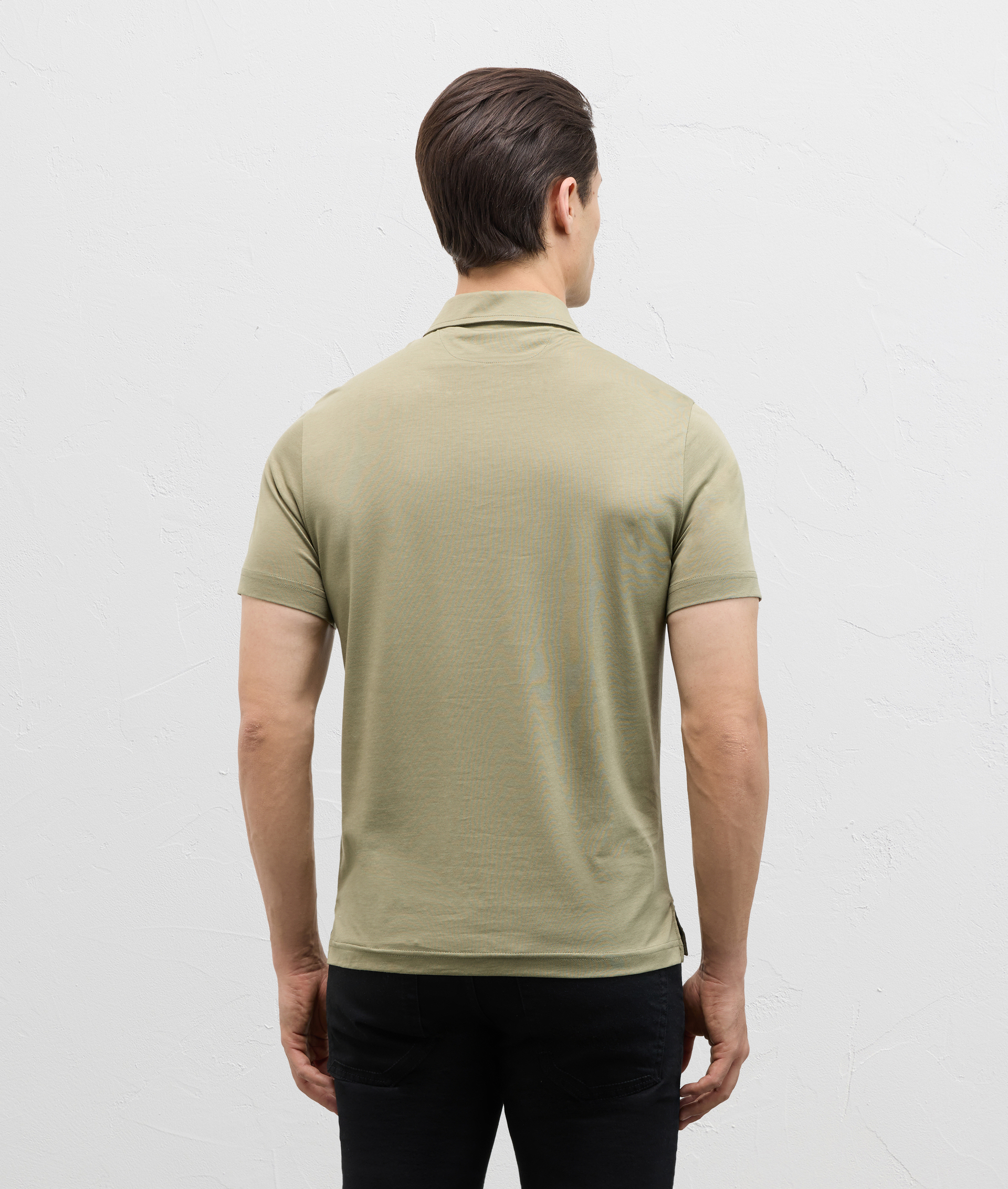 Polo shirt in cotton and lyocell jersey light green | Pal Zileri