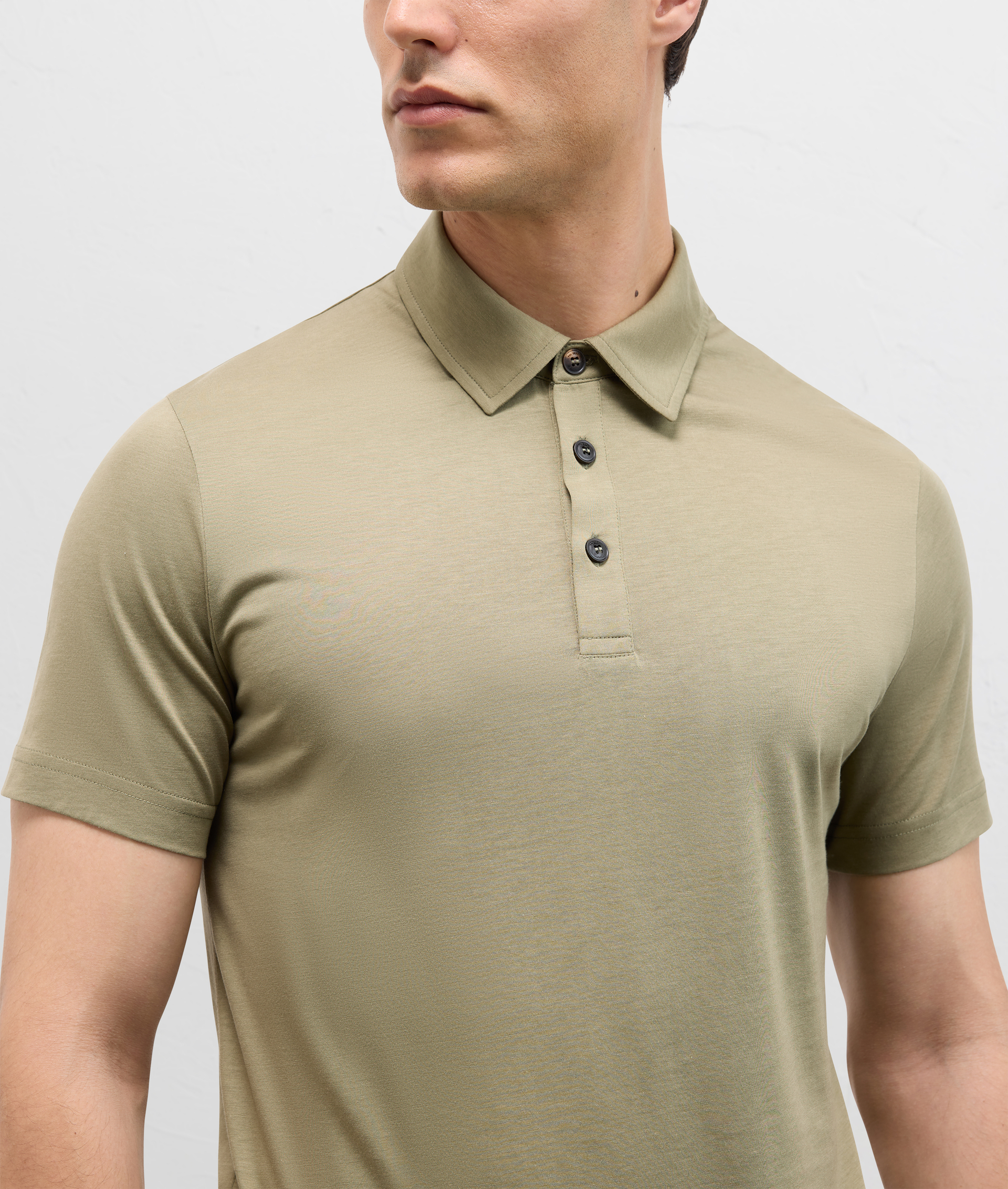 Polo shirt in cotton and lyocell jersey light green | Pal Zileri