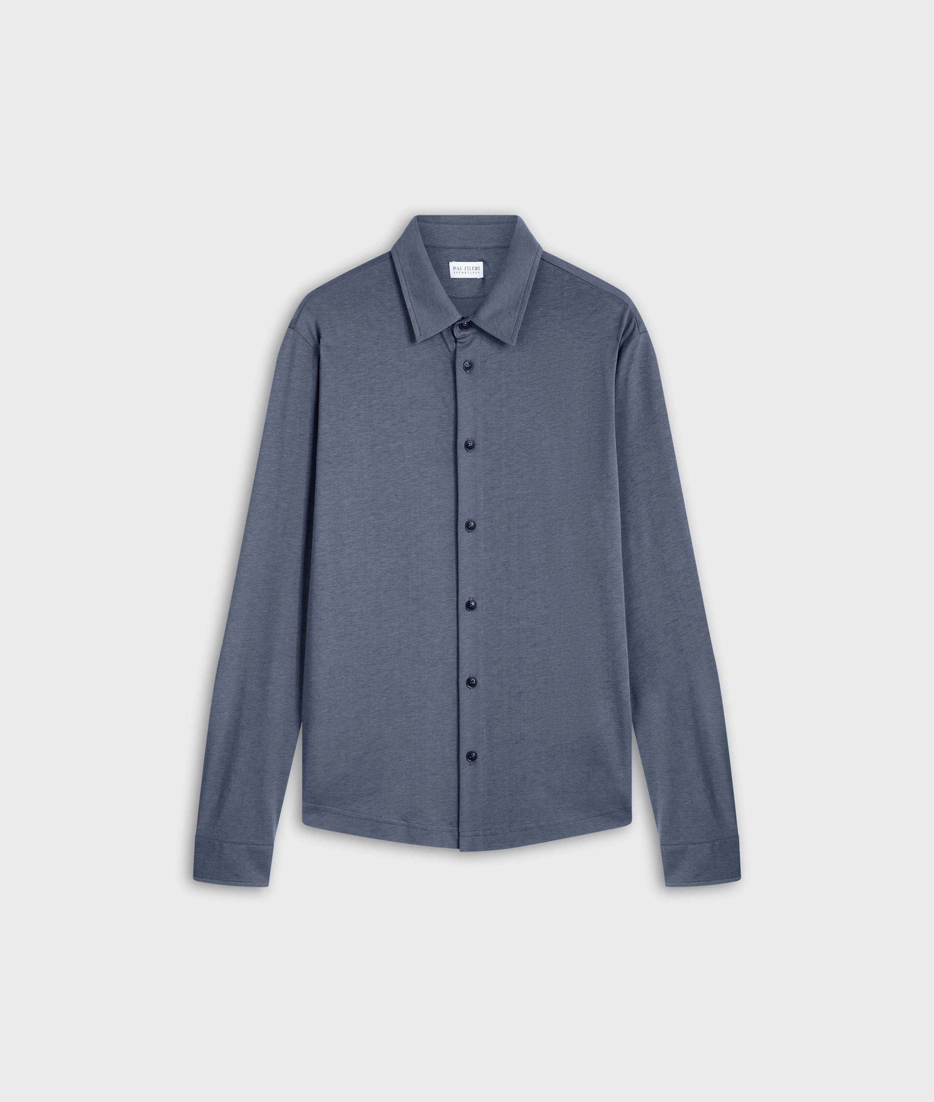 Shirt In Cotton And Lyocell Light Blue | Pal Zileri