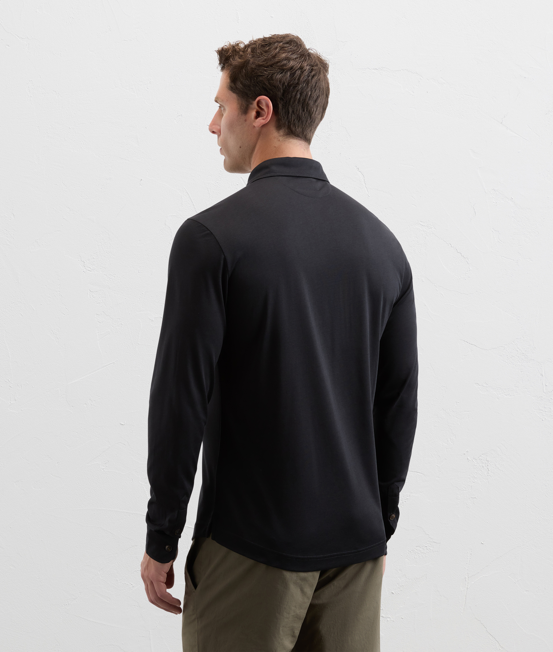 Shirt in cotton and lyocell jersey black - Pal Zileri | Official Website