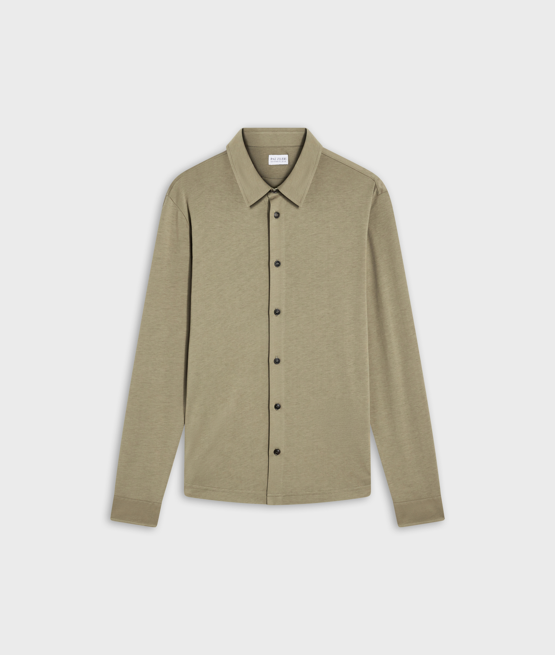 Shirt In Cotton And Lyocell Light Green | Pal Zileri