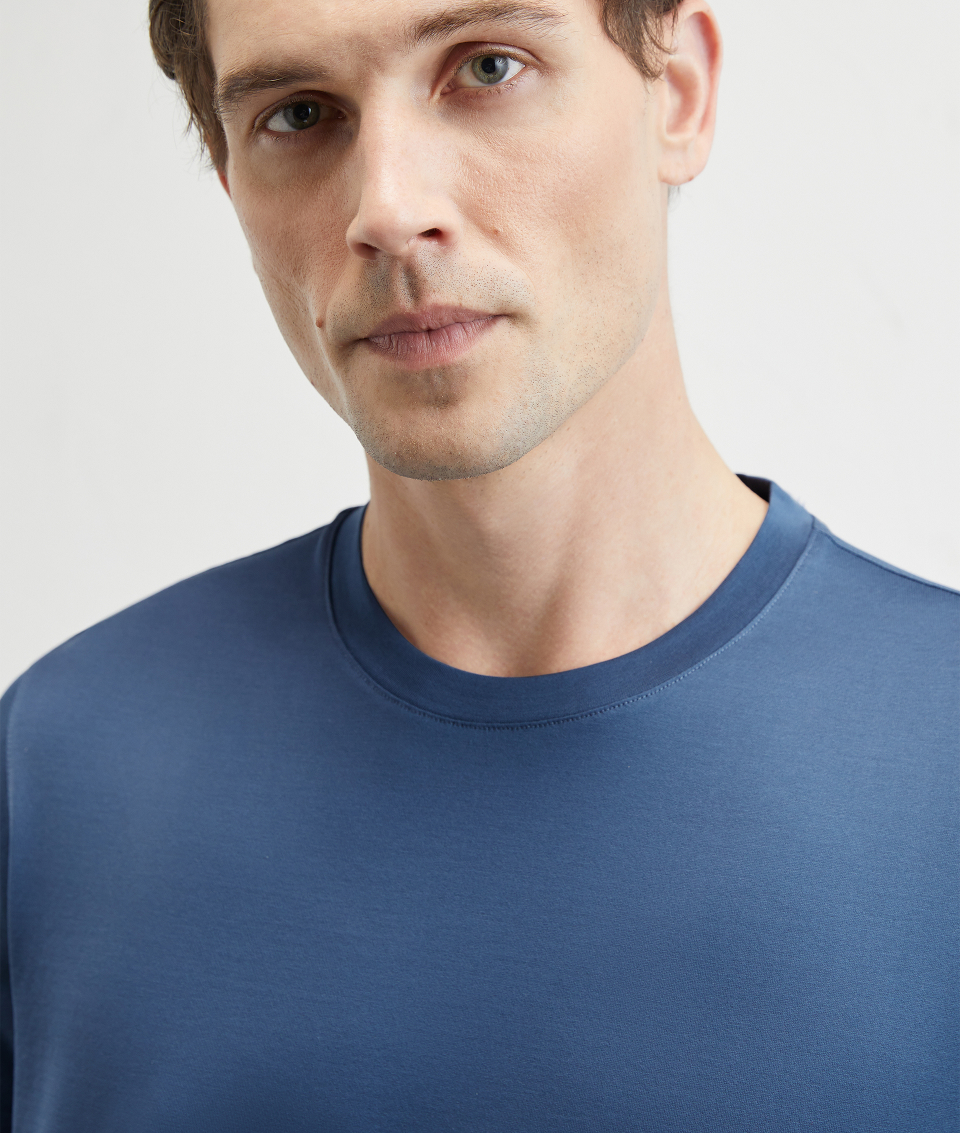 Tshirt In Cotone Mercerizzato Azzurro | Pal Zileri
