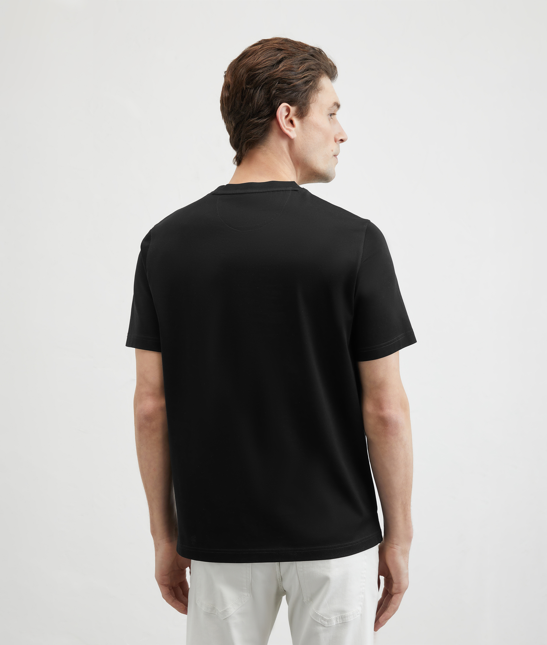 Tshirt In Mercerized Cotton Dark Grey | Pal Zileri