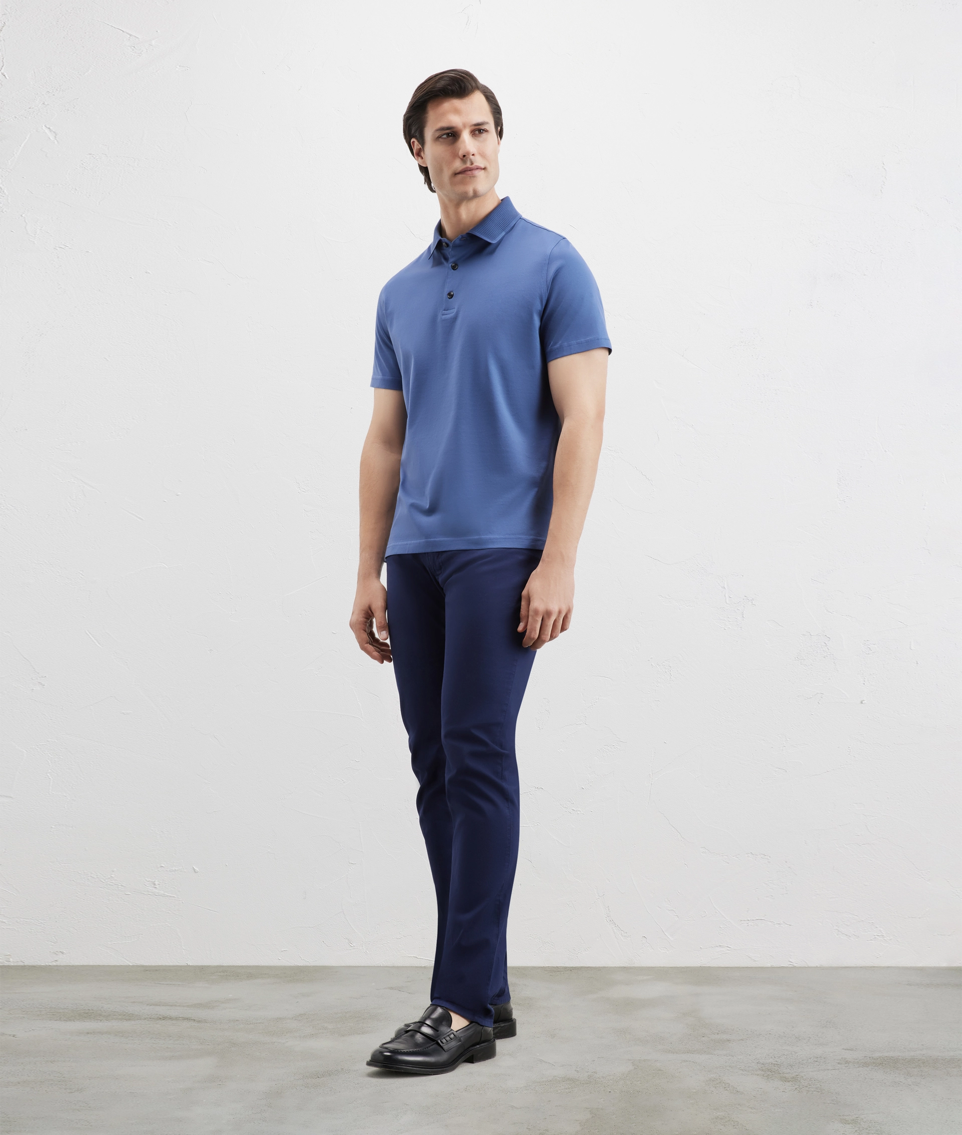 Tshirt In Mercerized Cotton Light Blue | Pal Zileri
