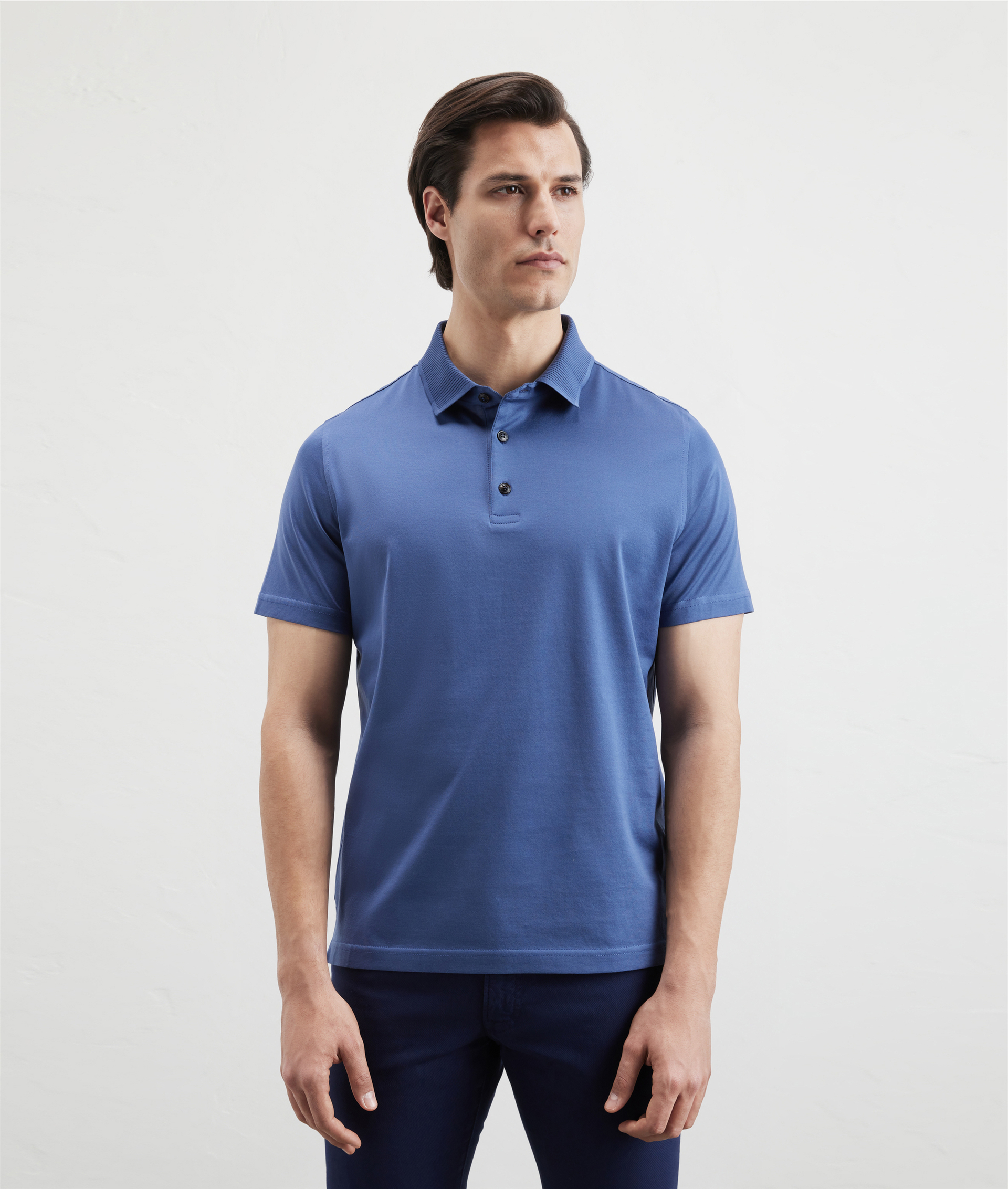 Tshirt In Mercerized Cotton Light Blue | Pal Zileri