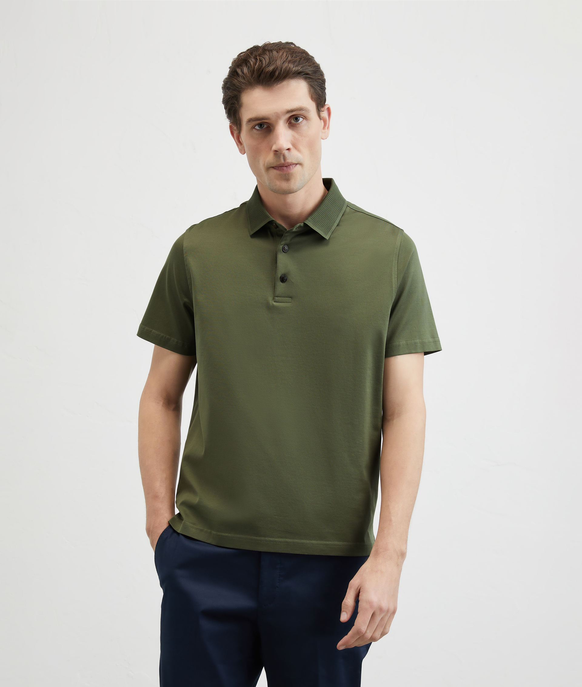 Tshirt In Mercerized Cotton Light Green | Pal Zileri