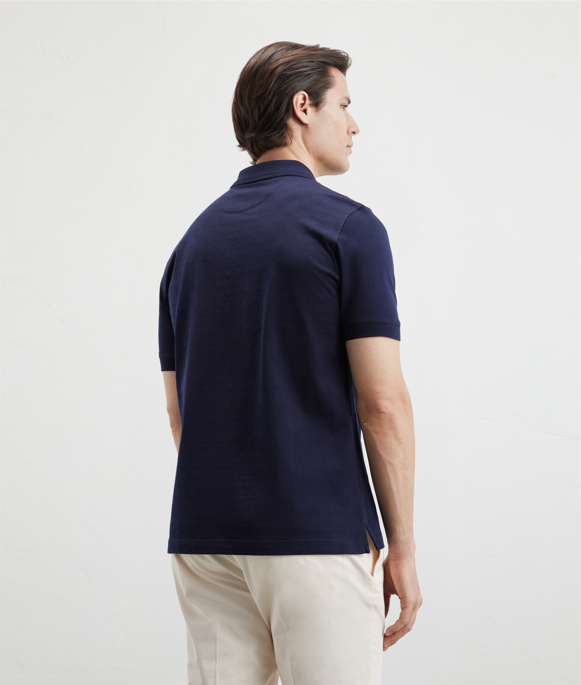 Pz Polo In Mercerized Cotton Jersey Blue Navy | Pal Zileri