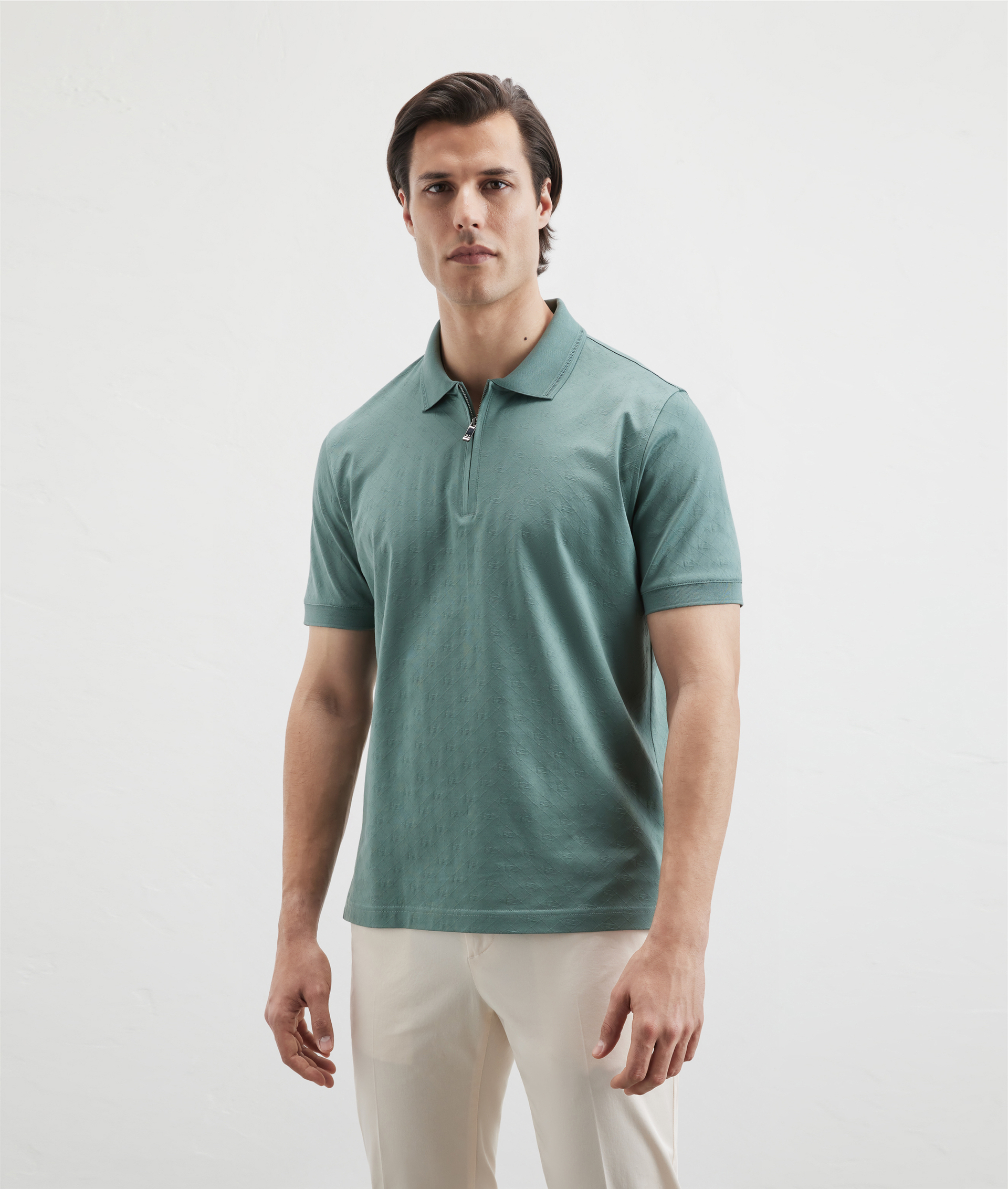 Pz Polo In Mercerized Cotton Jersey Light Green | Pal Zileri