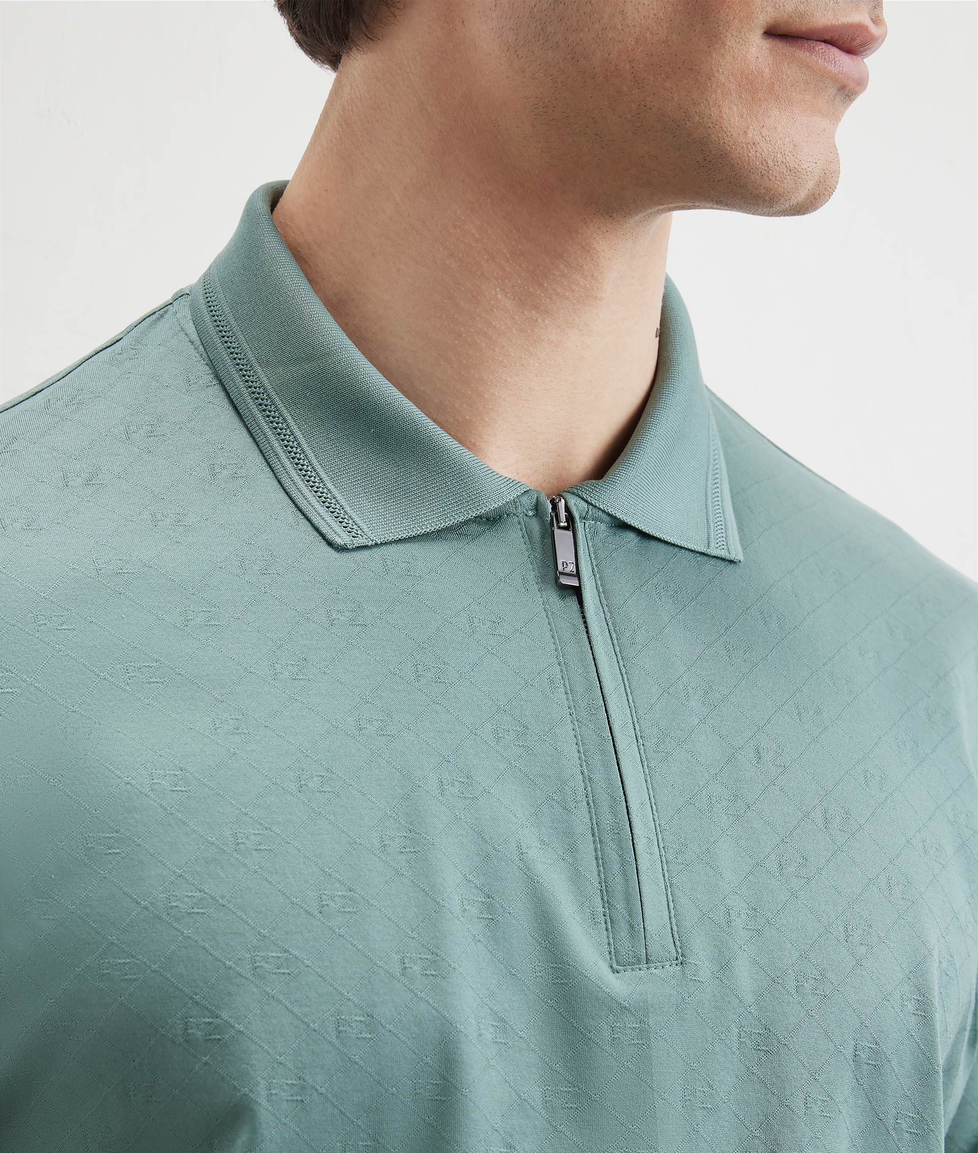 Pz Polo In Mercerized Cotton Jersey Light Green | Pal Zileri