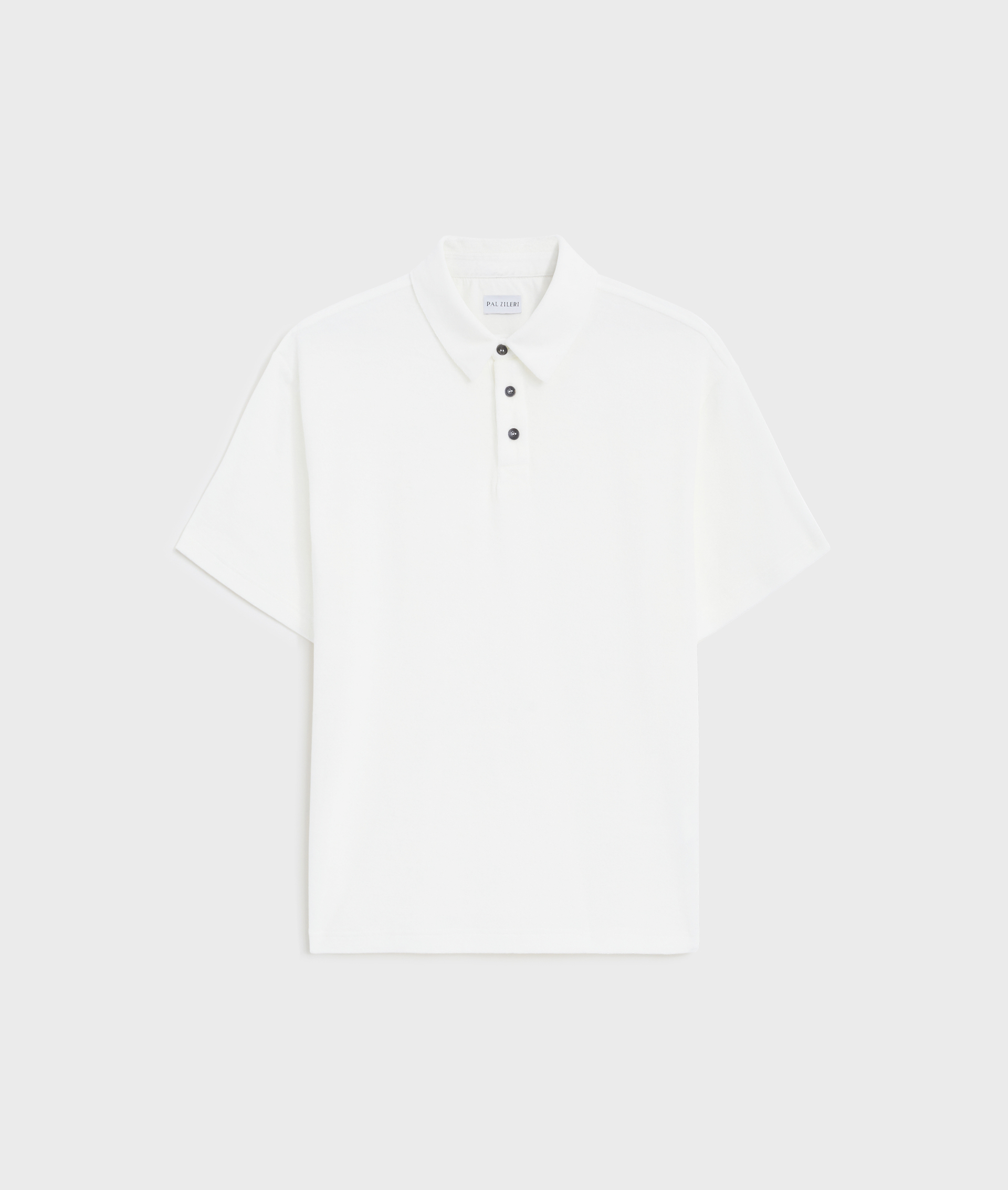 Polo In Cotton And Nylon Jersey White | Pal Zileri