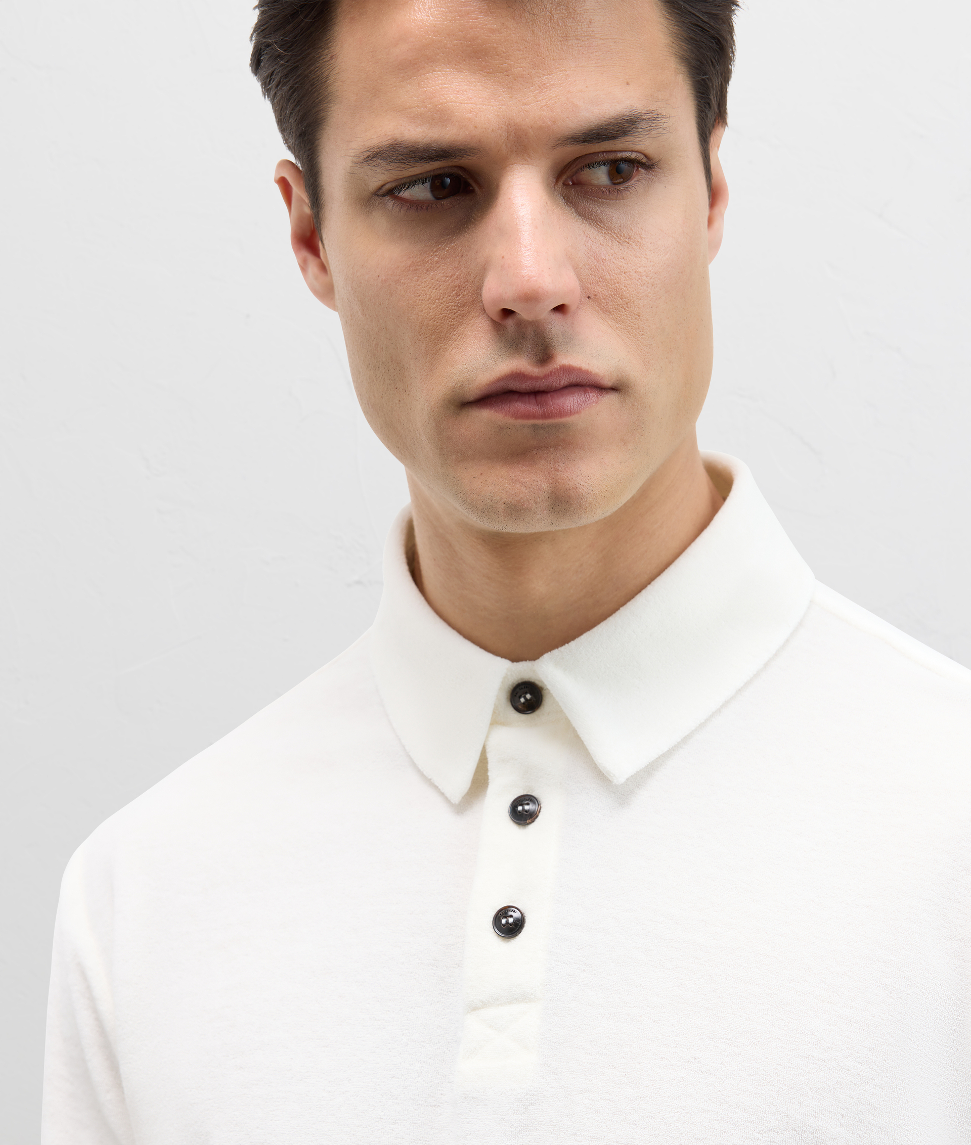 Polo In Cotton And Nylon Jersey White | Pal Zileri