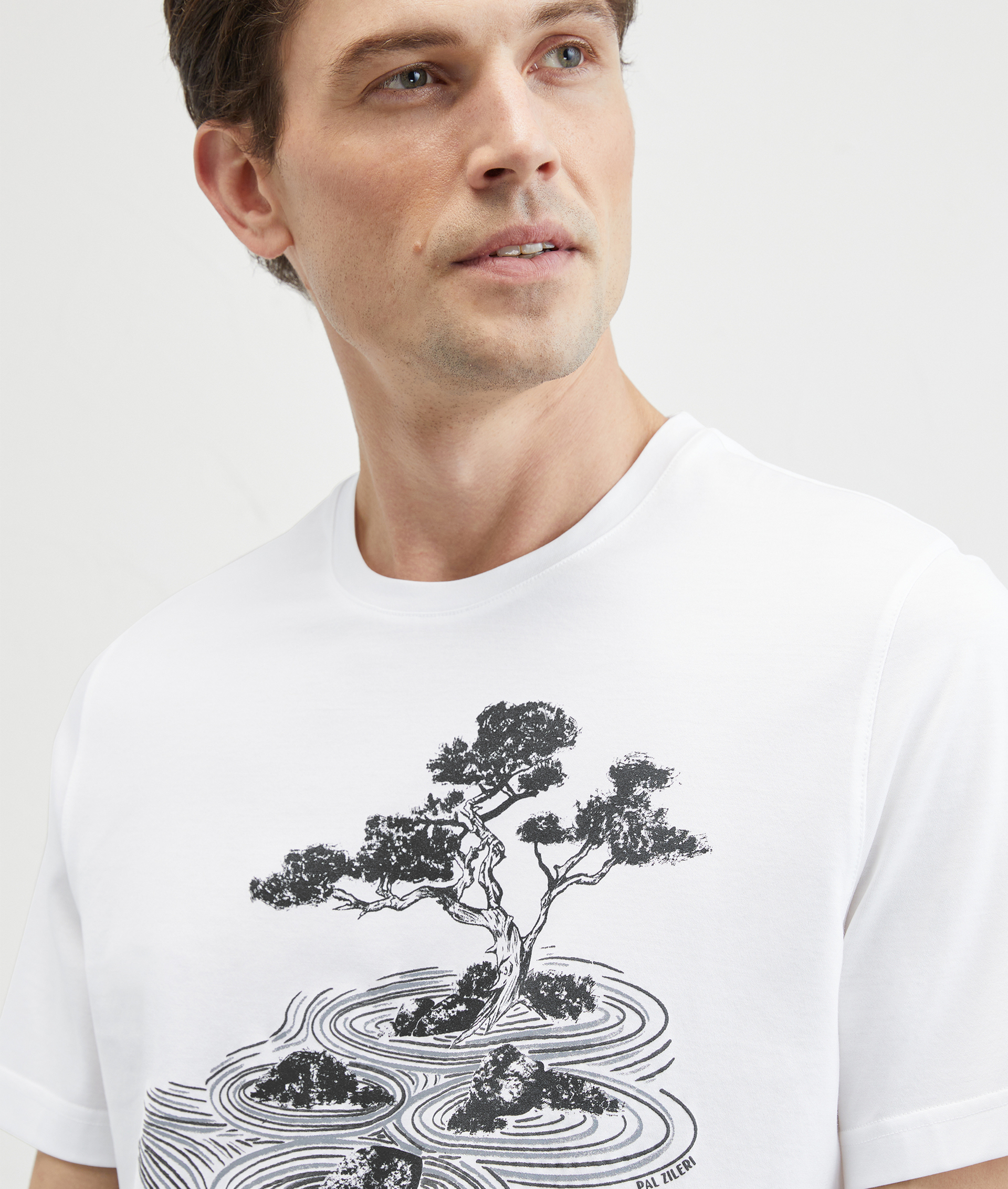 Printed Cotton Tshirt White | Pal Zileri