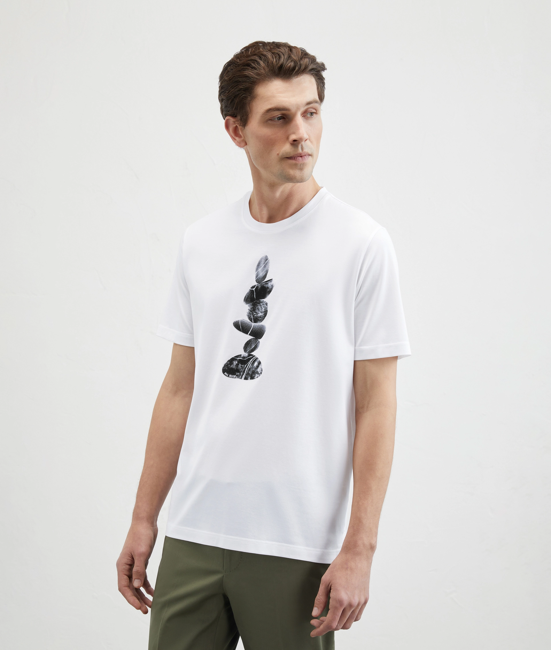 Printed Cotton Tshirt White | Pal Zileri