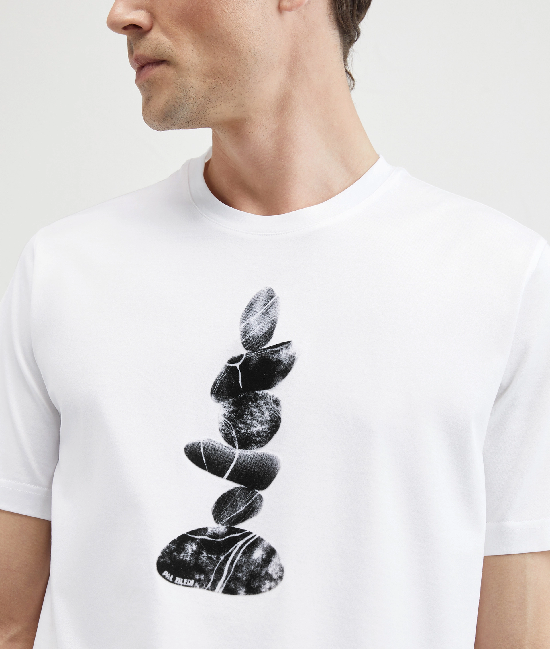 Printed Cotton Tshirt White | Pal Zileri
