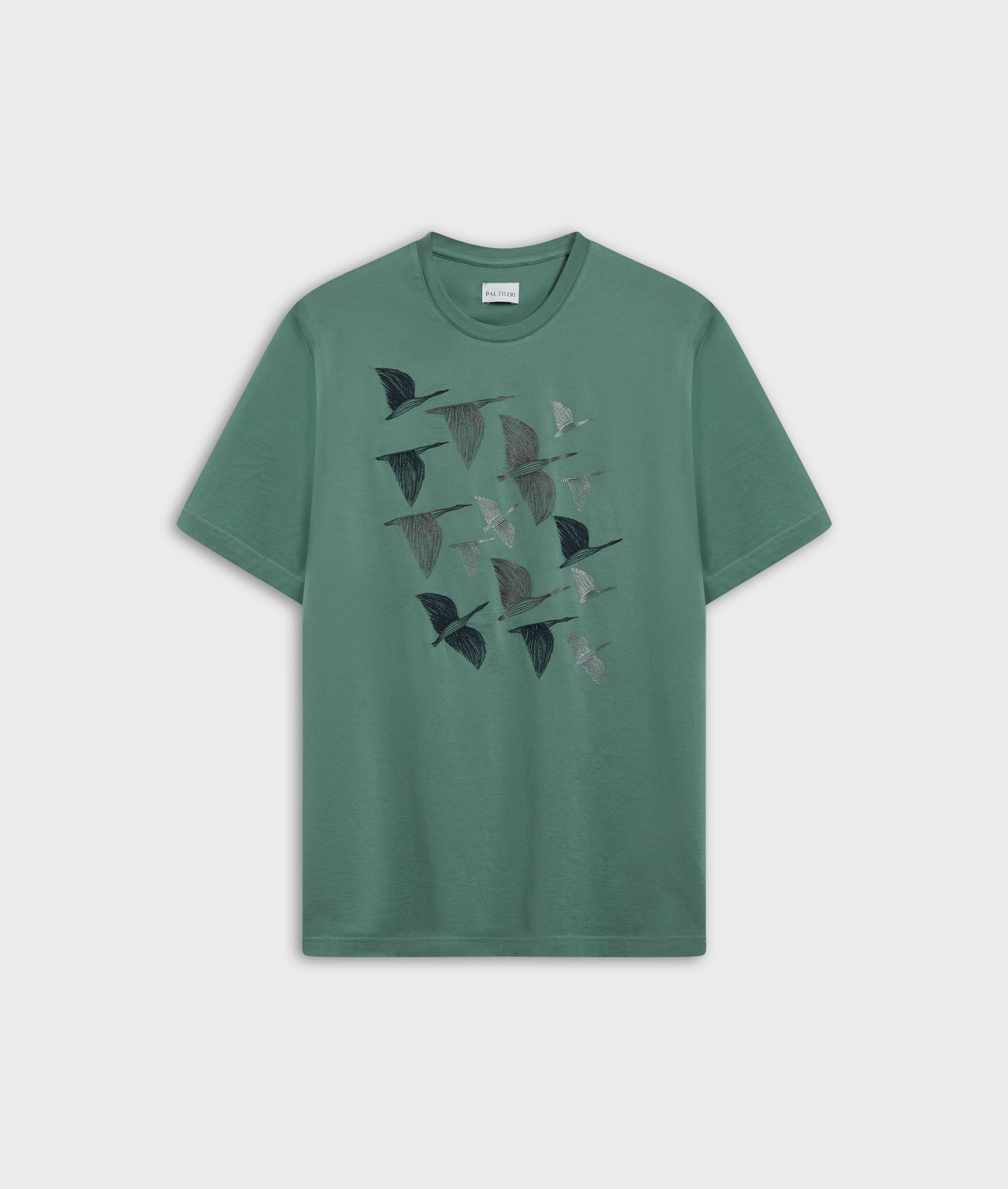 Printed Cotton Tshirt Light Green | Pal Zileri